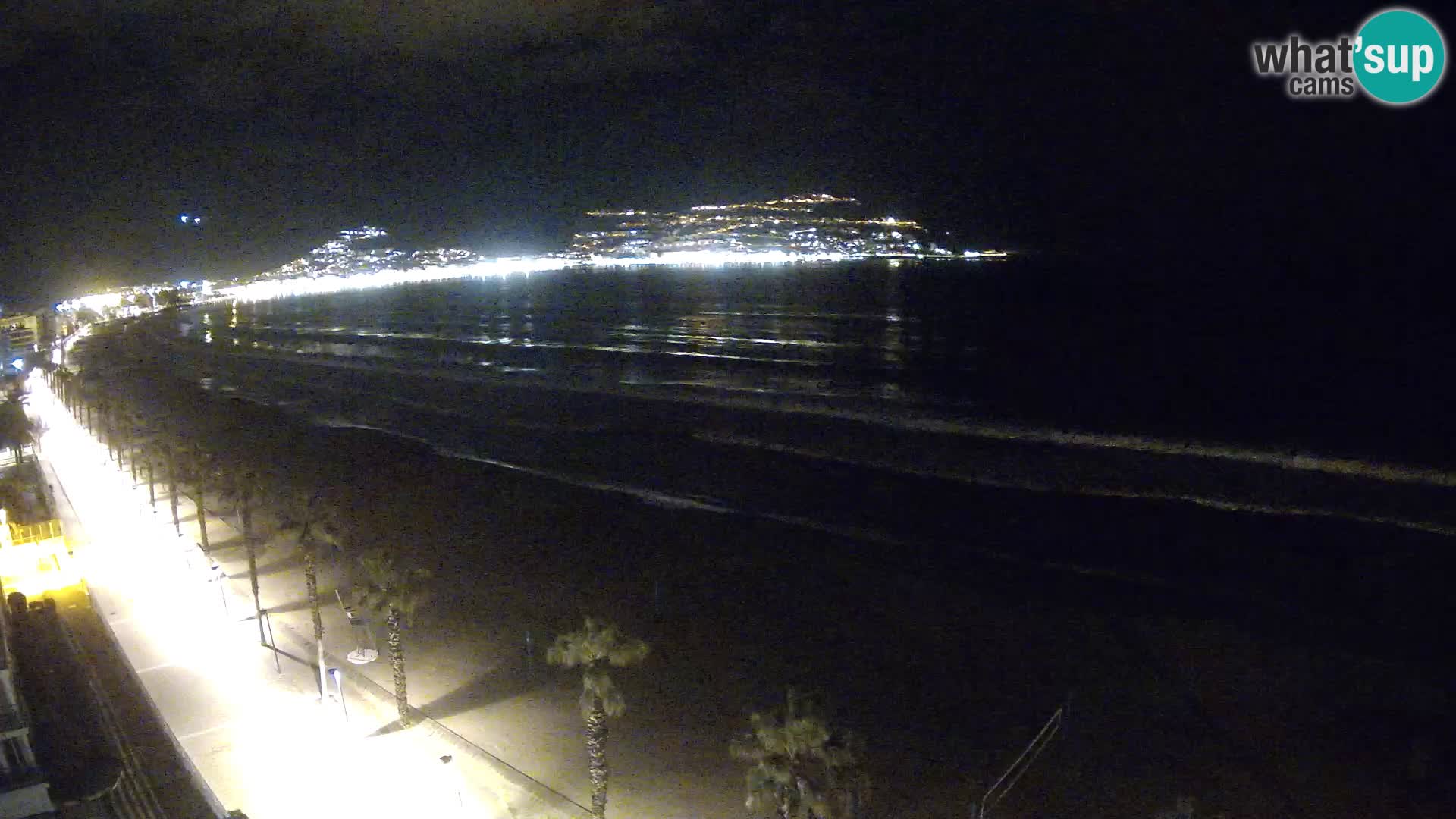 Live Roses Webcam Costa Brava beach view from MonteCarlo Hotel
