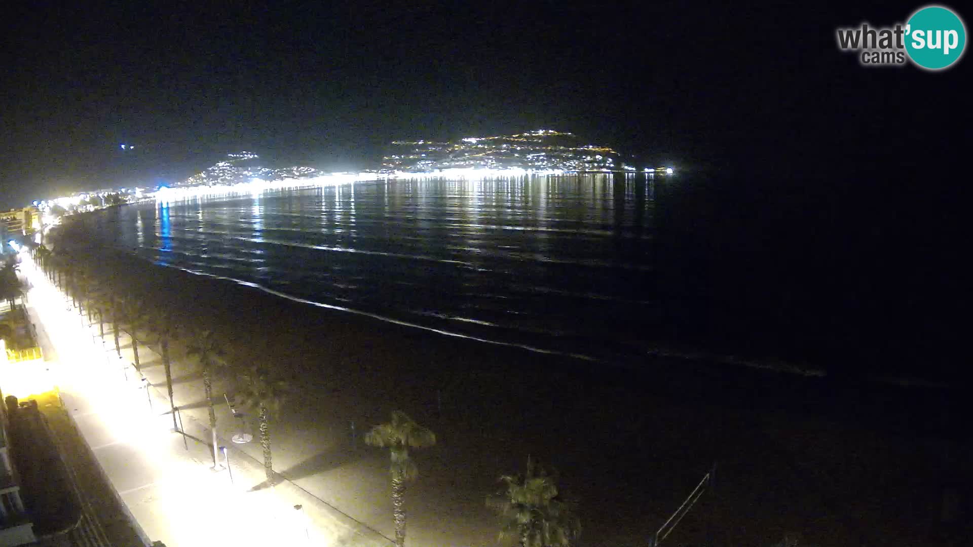 Live Roses Webcam Costa Brava beach view from MonteCarlo Hotel