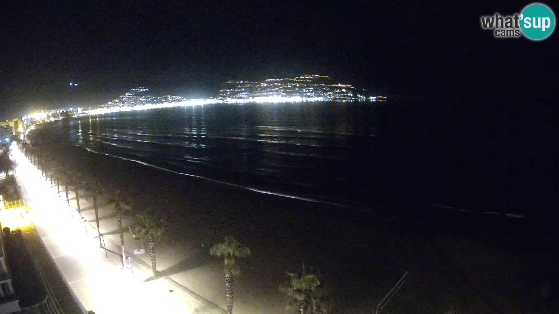 Live Roses Webcam Costa Brava beach view from MonteCarlo Hotel