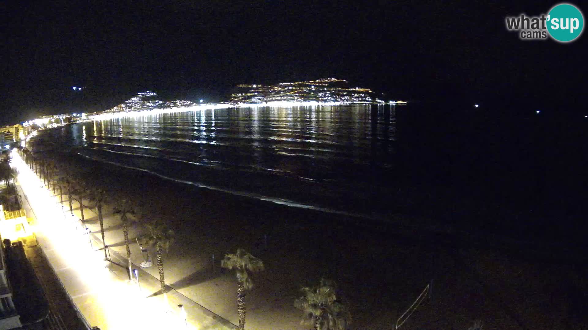 Live Roses Webcam Costa Brava beach view from MonteCarlo Hotel