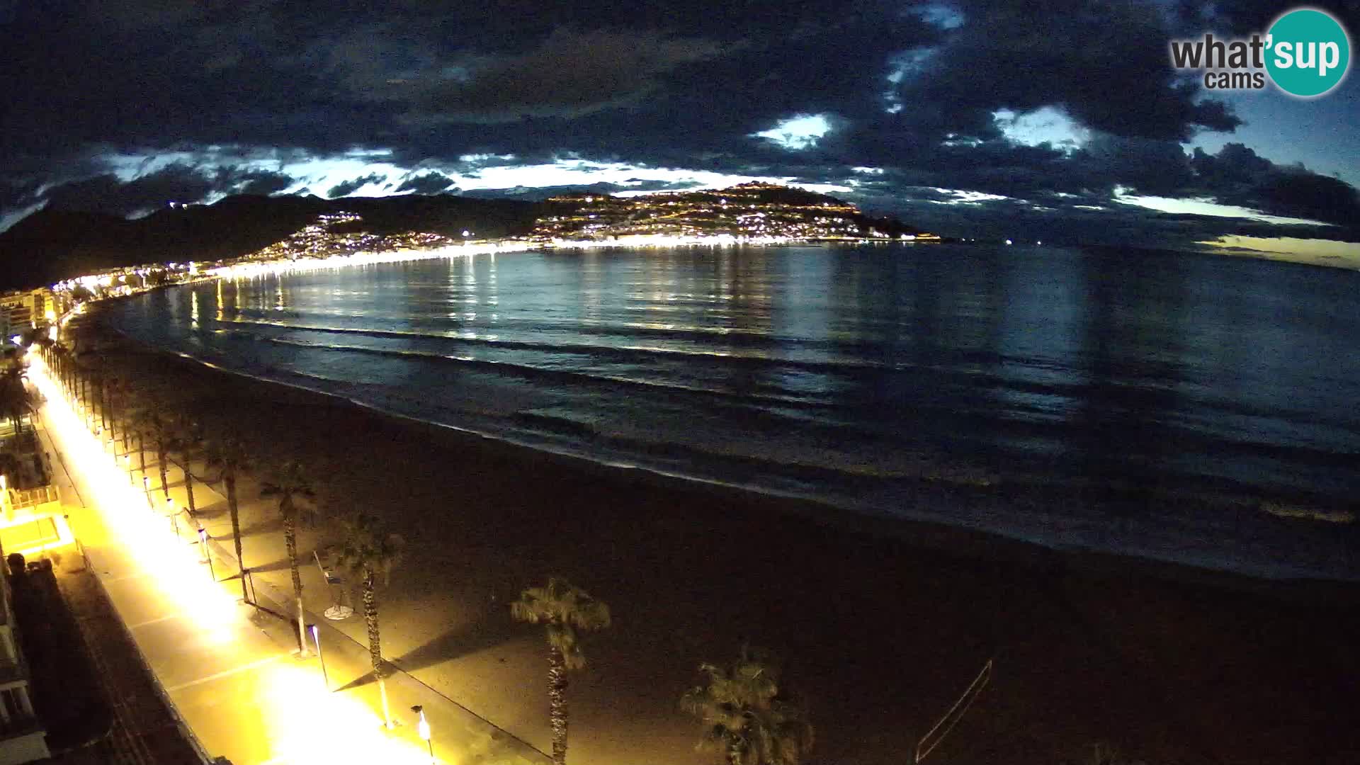 Live Roses Webcam Costa Brava beach view from MonteCarlo Hotel