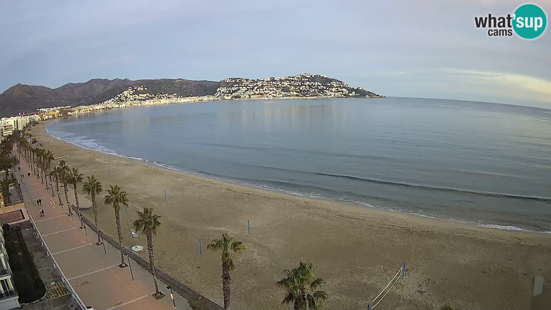Live Roses Webcam Costa Brava beach view from MonteCarlo Hotel