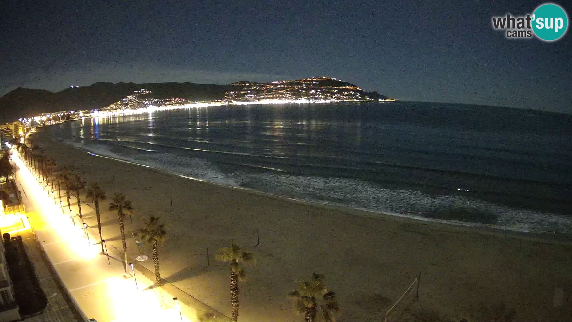 Live Roses Webcam Costa Brava beach view from MonteCarlo Hotel