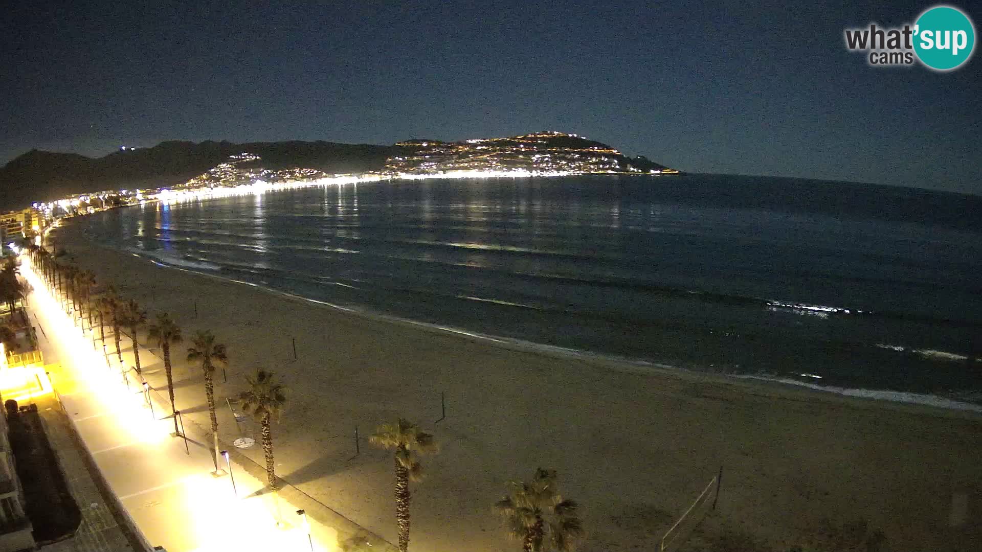 Live Roses Webcam Costa Brava beach view from MonteCarlo Hotel