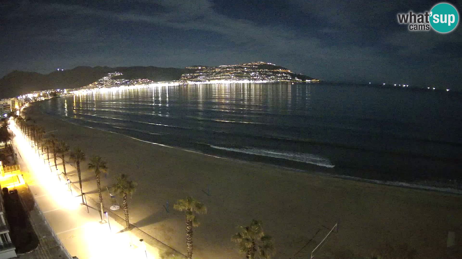 Live Roses Webcam Costa Brava beach view from MonteCarlo Hotel