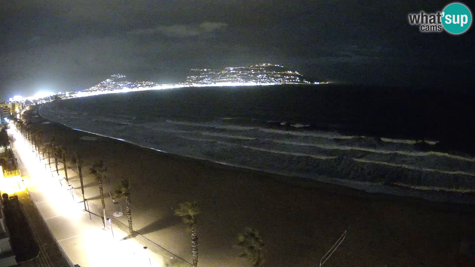 Live Roses Webcam Costa Brava beach view from MonteCarlo Hotel