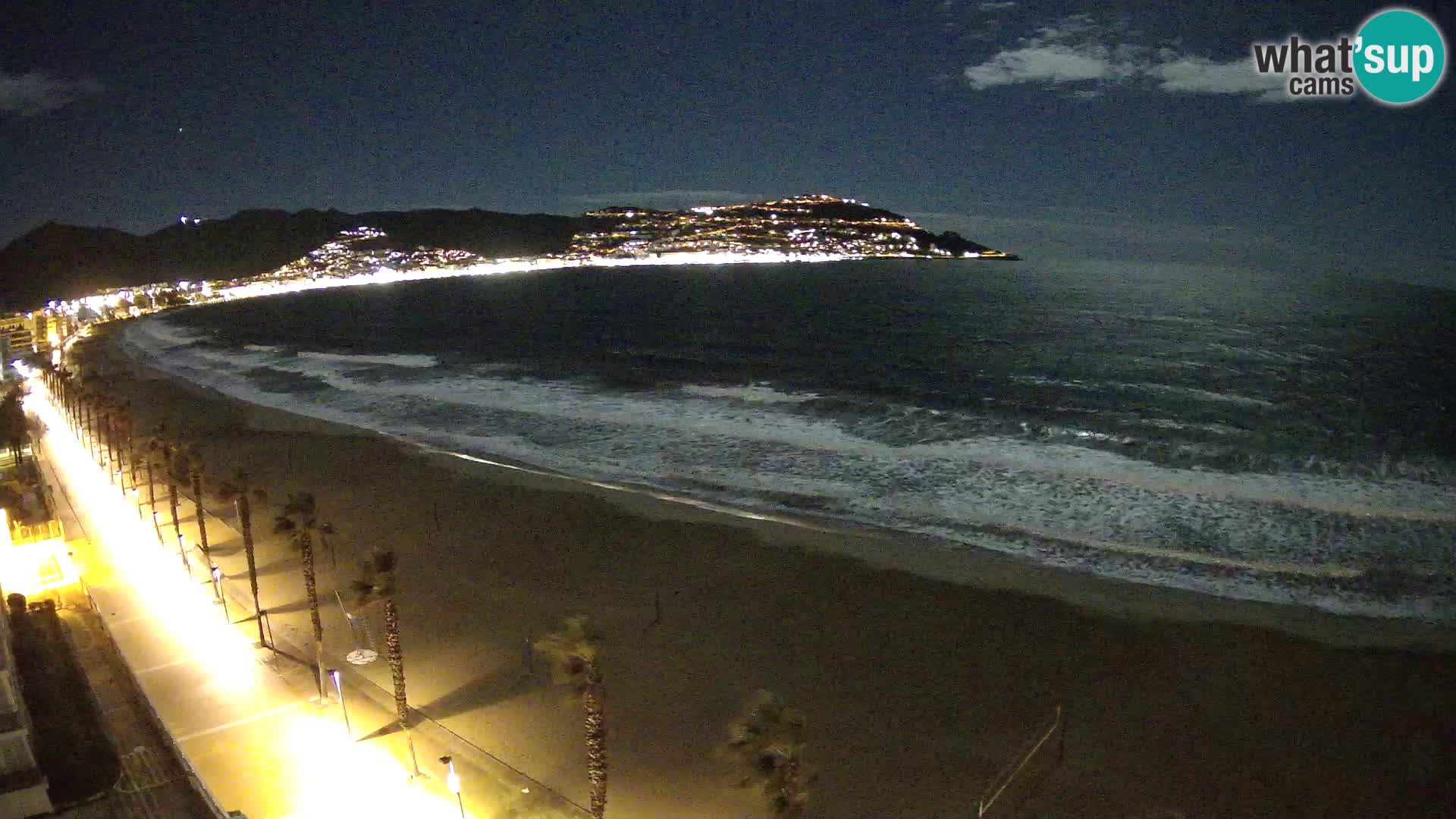 Live Roses Webcam Costa Brava beach view from MonteCarlo Hotel