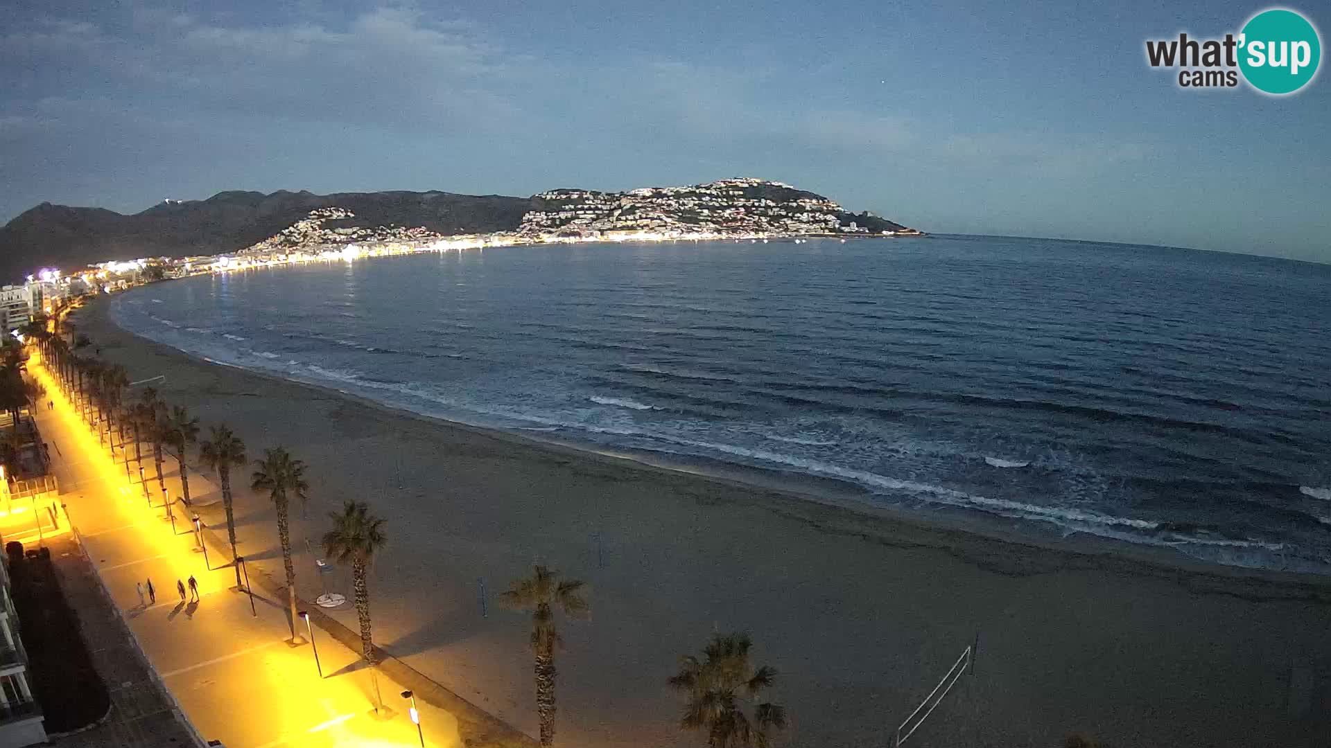 Live Roses Webcam Costa Brava beach view from MonteCarlo Hotel
