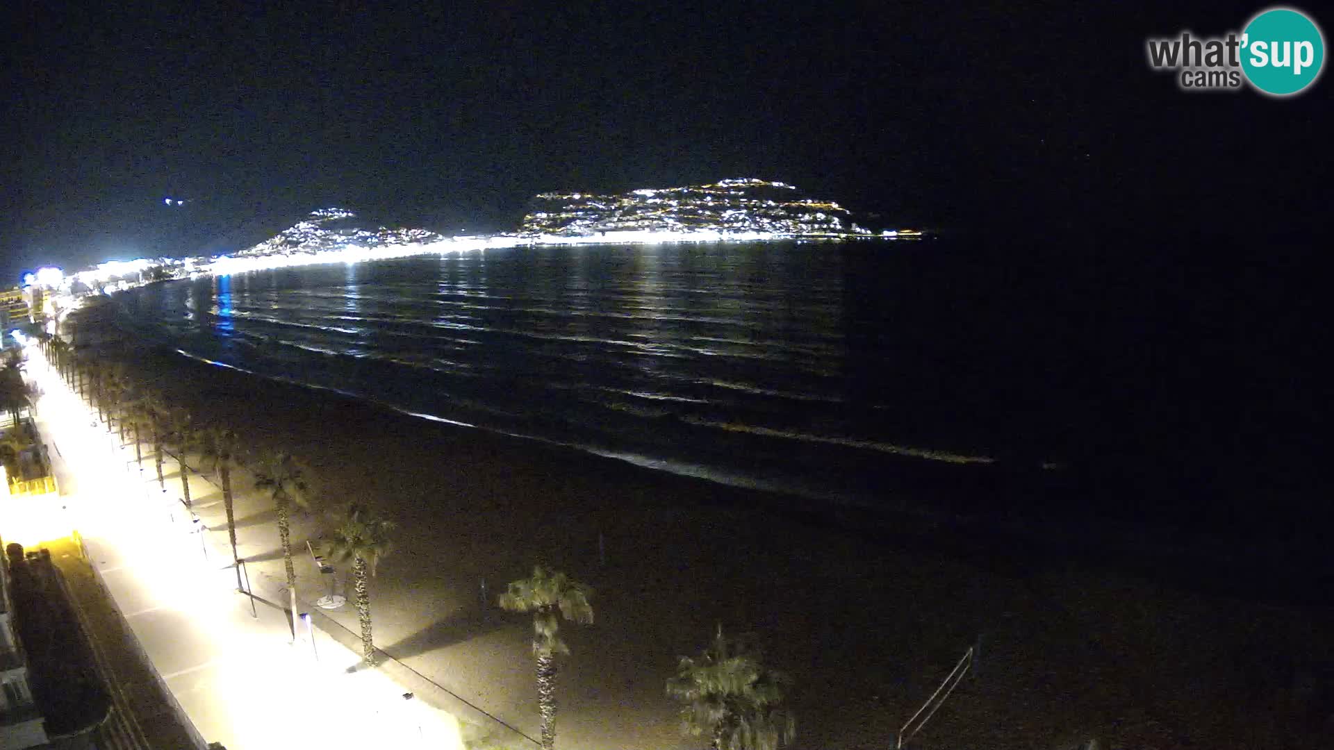 Live Roses Webcam Costa Brava beach view from MonteCarlo Hotel