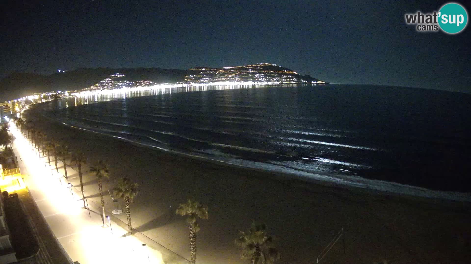 Live Roses Webcam Costa Brava beach view from MonteCarlo Hotel