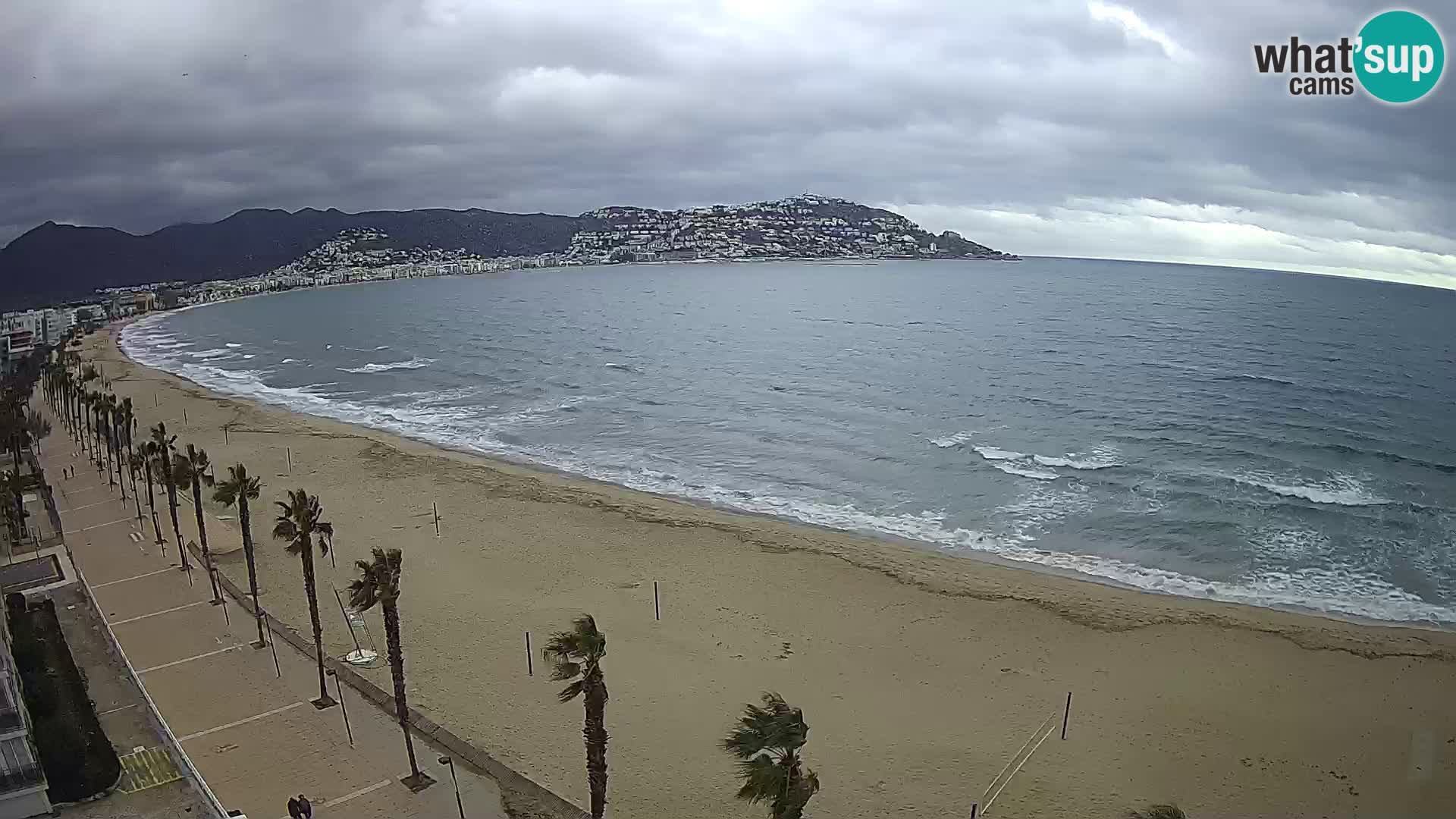 Live Roses Webcam Costa Brava beach view from MonteCarlo Hotel