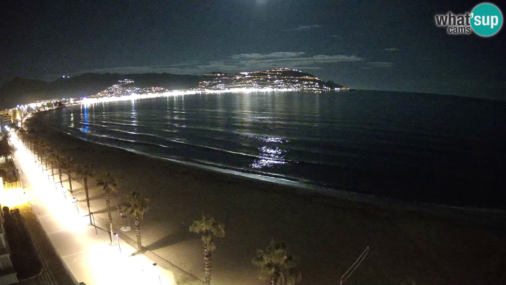 Live Roses Webcam Costa Brava beach view from MonteCarlo Hotel