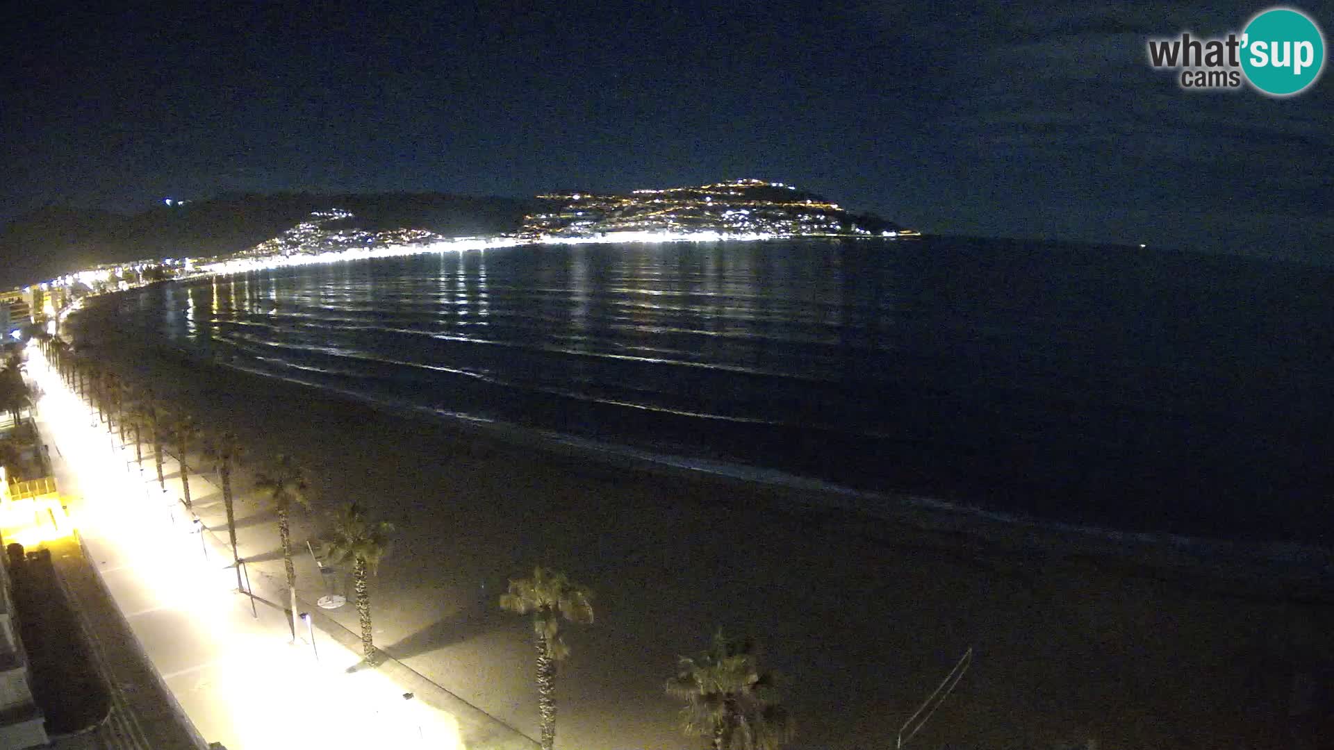 Live Roses Webcam Costa Brava beach view from MonteCarlo Hotel