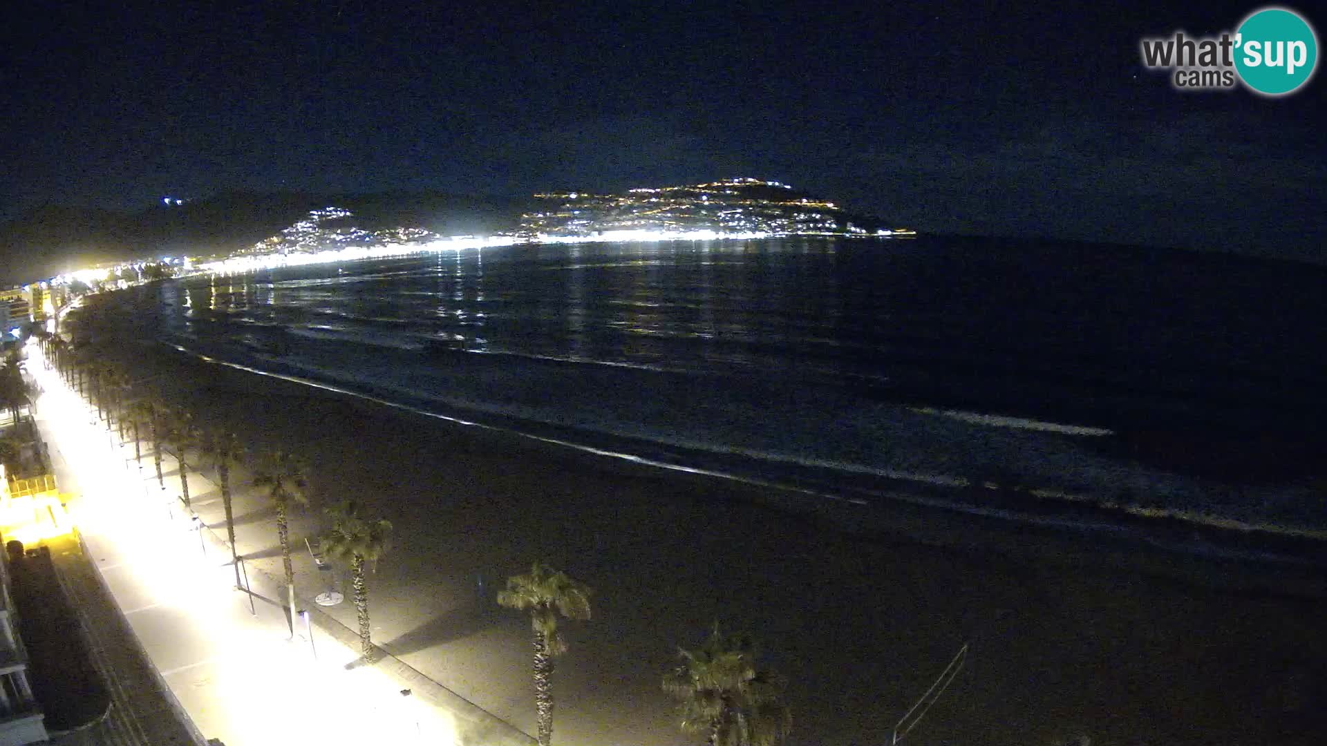Live Roses Webcam Costa Brava beach view from MonteCarlo Hotel