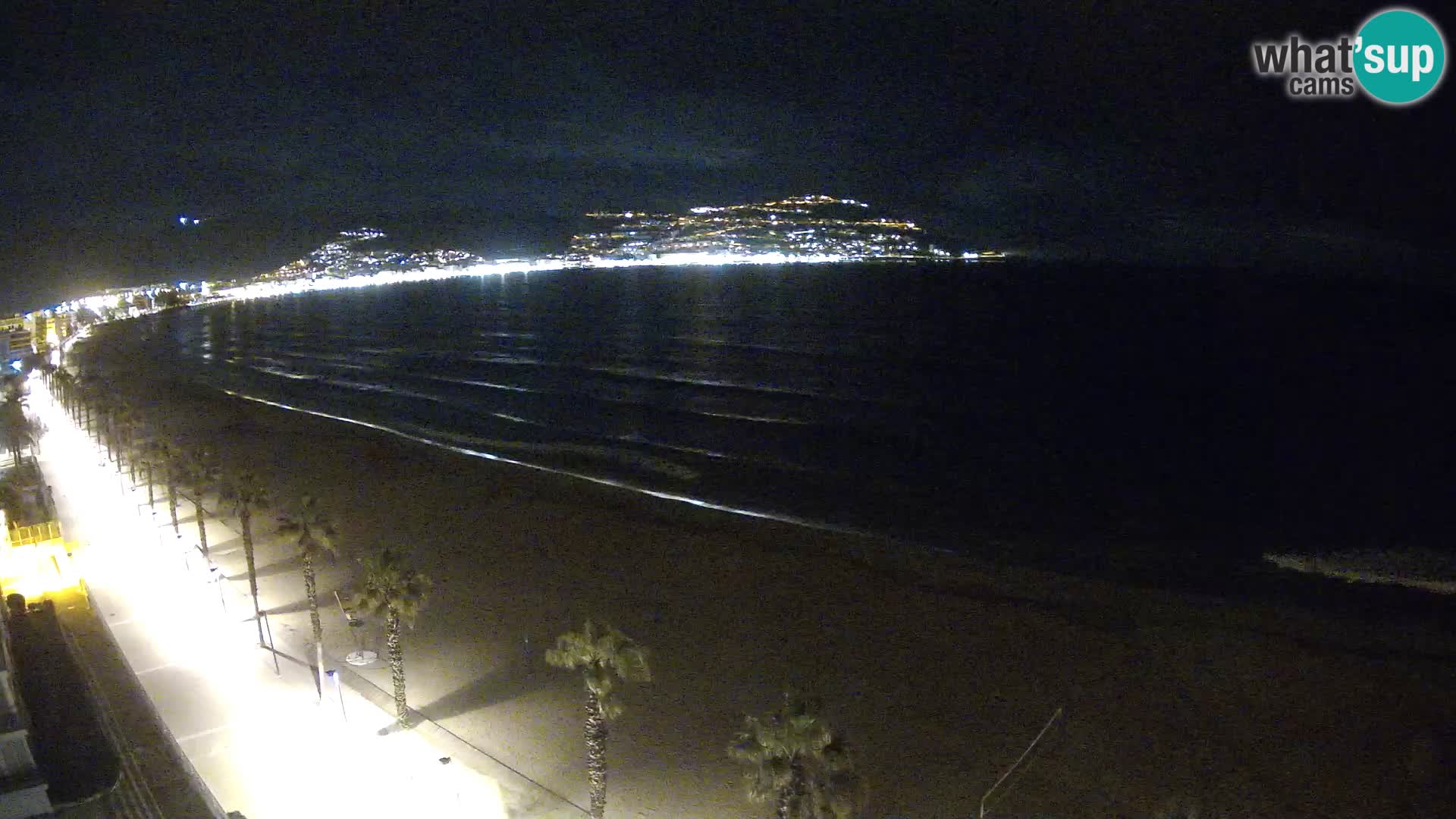 Live Roses Webcam Costa Brava beach view from MonteCarlo Hotel