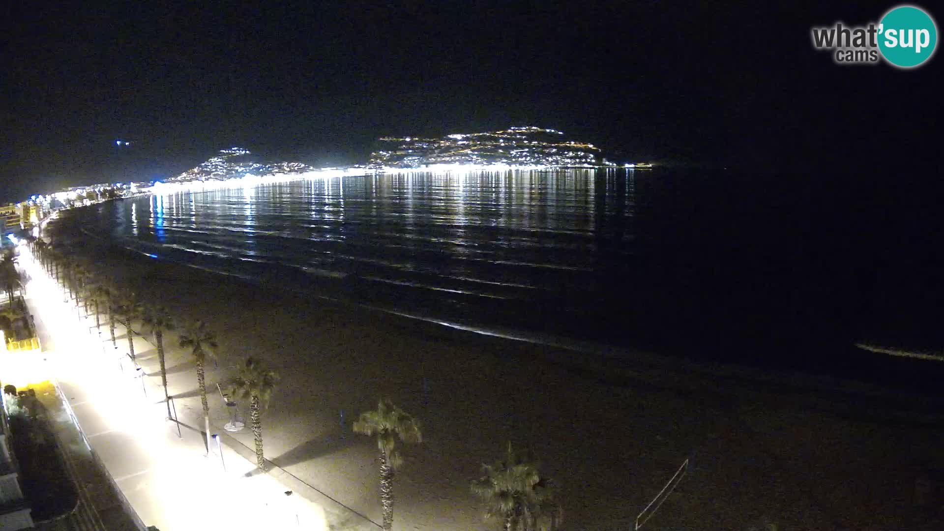 Live Roses Webcam Costa Brava beach view from MonteCarlo Hotel
