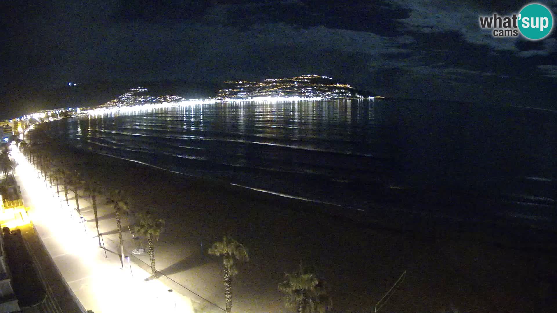 Live Roses Webcam Costa Brava beach view from MonteCarlo Hotel