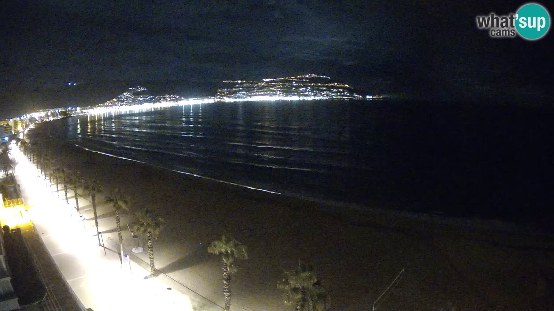 Live Roses Webcam Costa Brava beach view from MonteCarlo Hotel
