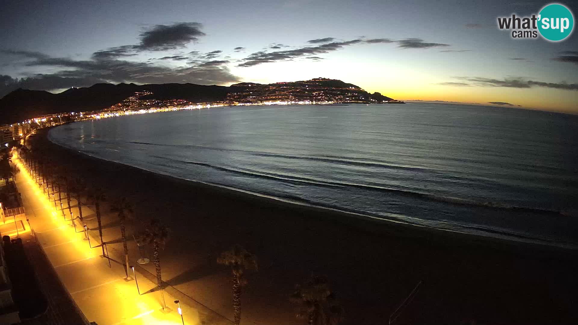 Live Roses Webcam Costa Brava beach view from MonteCarlo Hotel