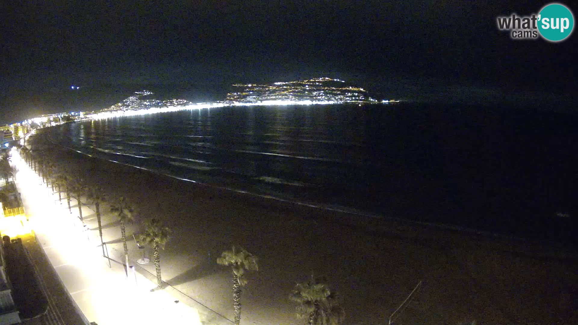 Live Roses Webcam Costa Brava beach view from MonteCarlo Hotel
