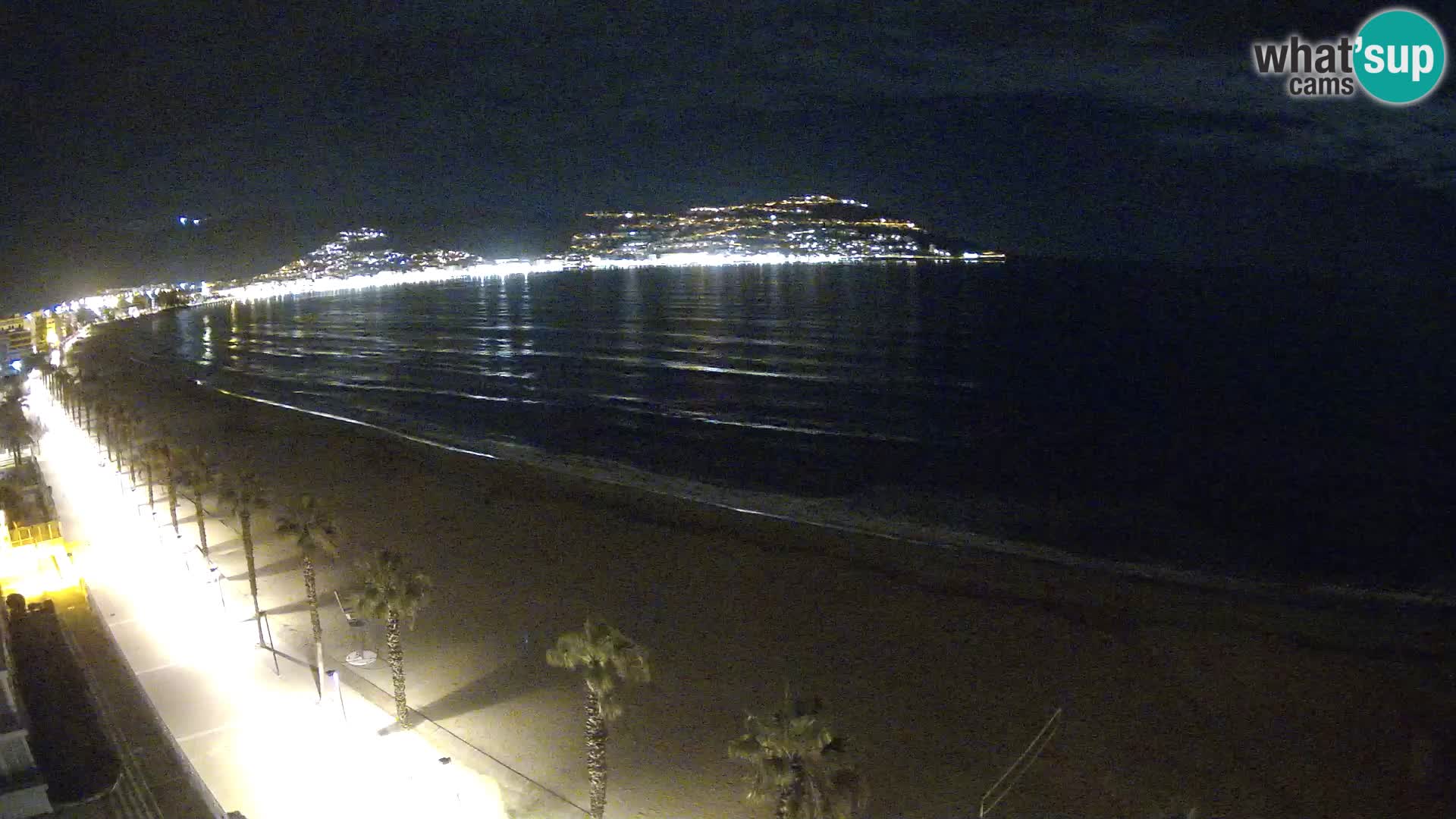 Live Roses Webcam Costa Brava beach view from MonteCarlo Hotel