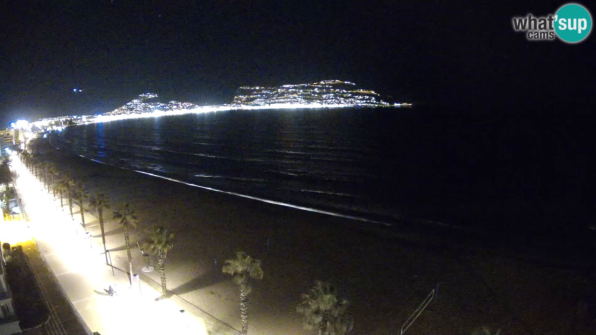 Live Roses Webcam Costa Brava beach view from MonteCarlo Hotel