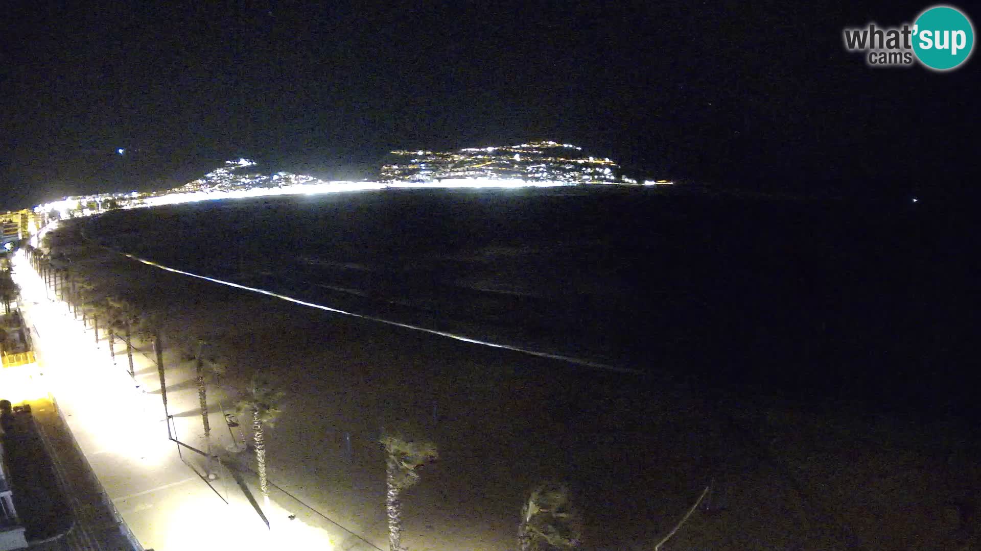 Live Roses Webcam Costa Brava beach view from MonteCarlo Hotel
