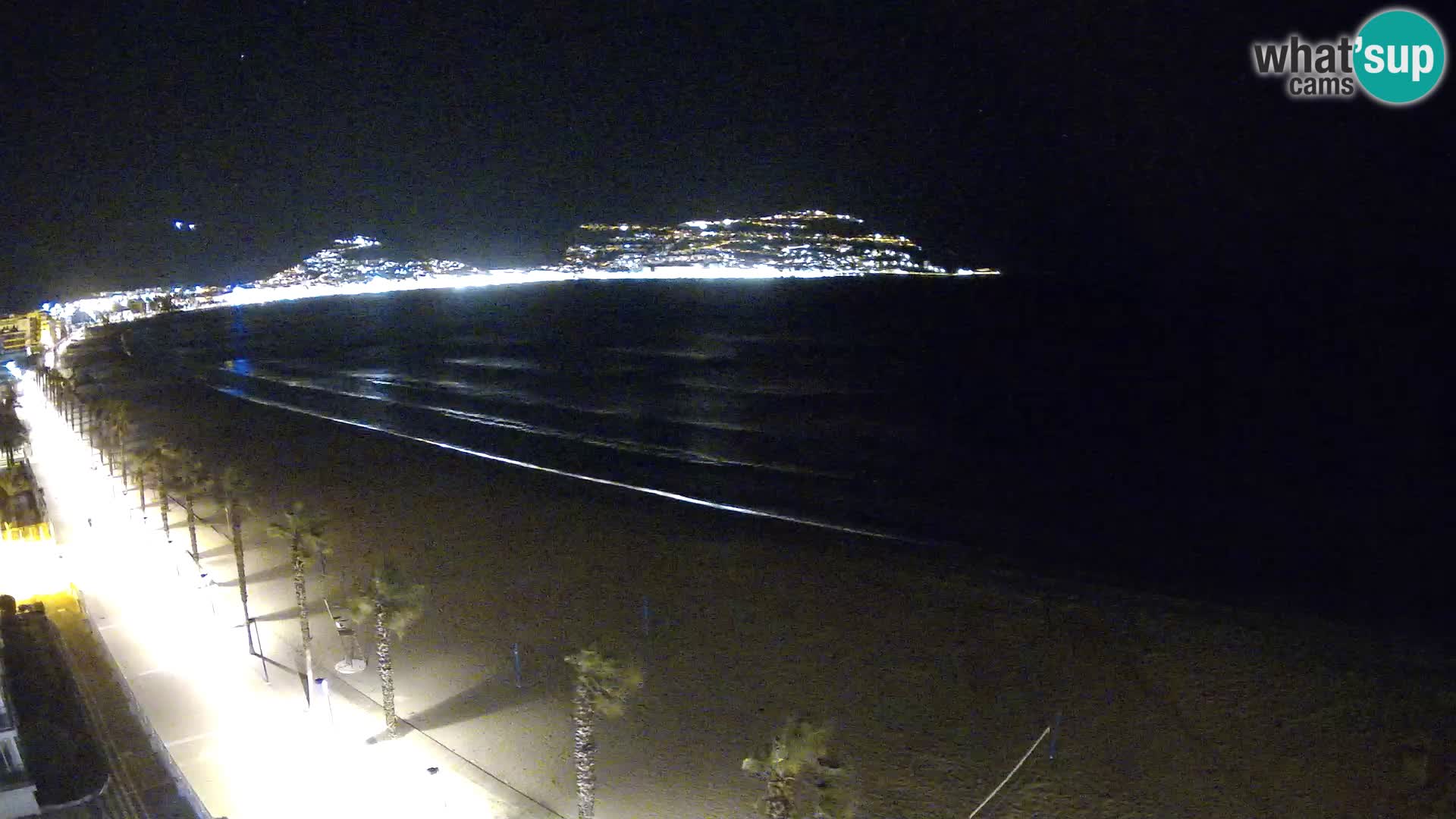 Live Roses Webcam Costa Brava beach view from MonteCarlo Hotel