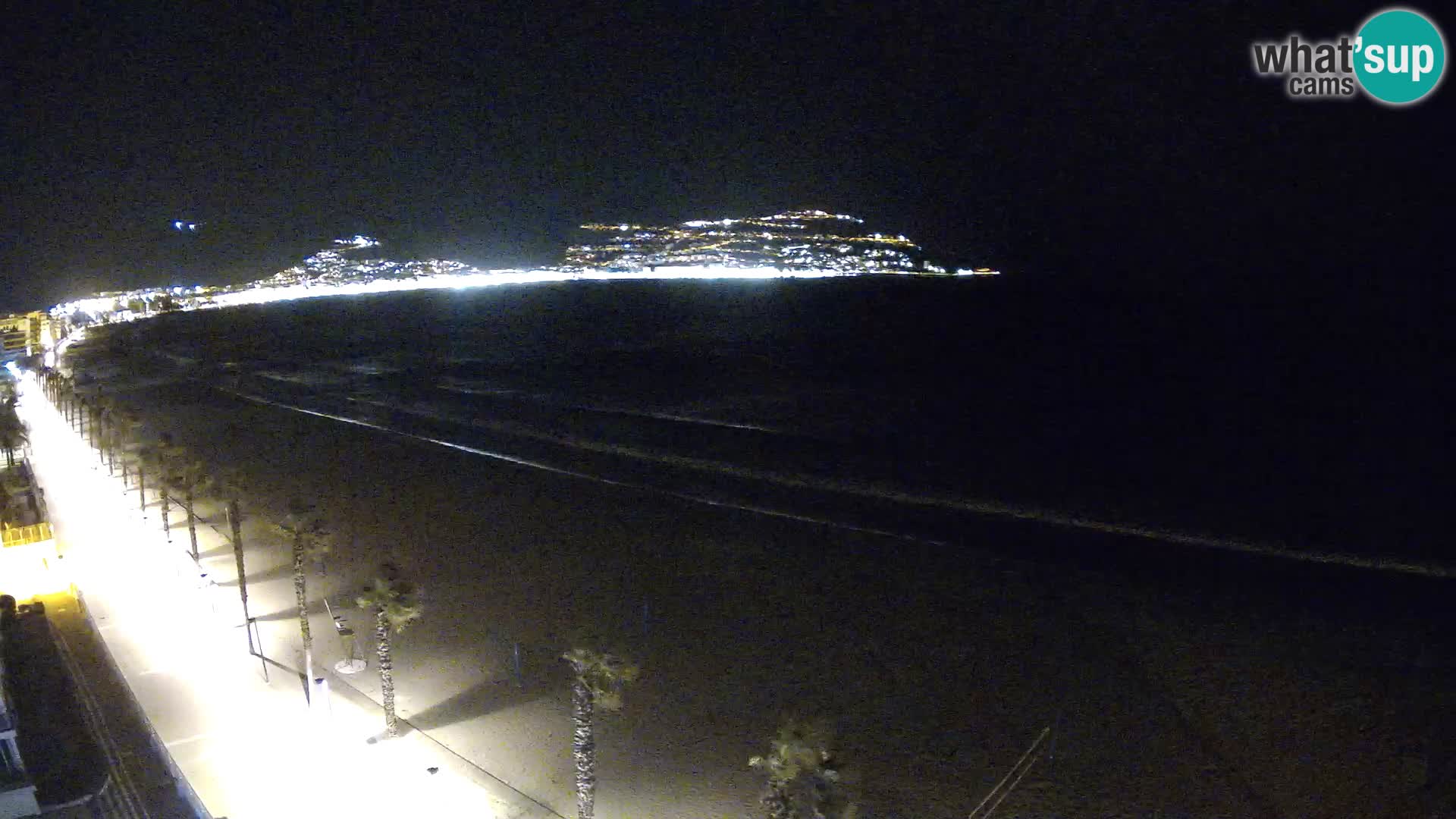 Live Roses Webcam Costa Brava beach view from MonteCarlo Hotel