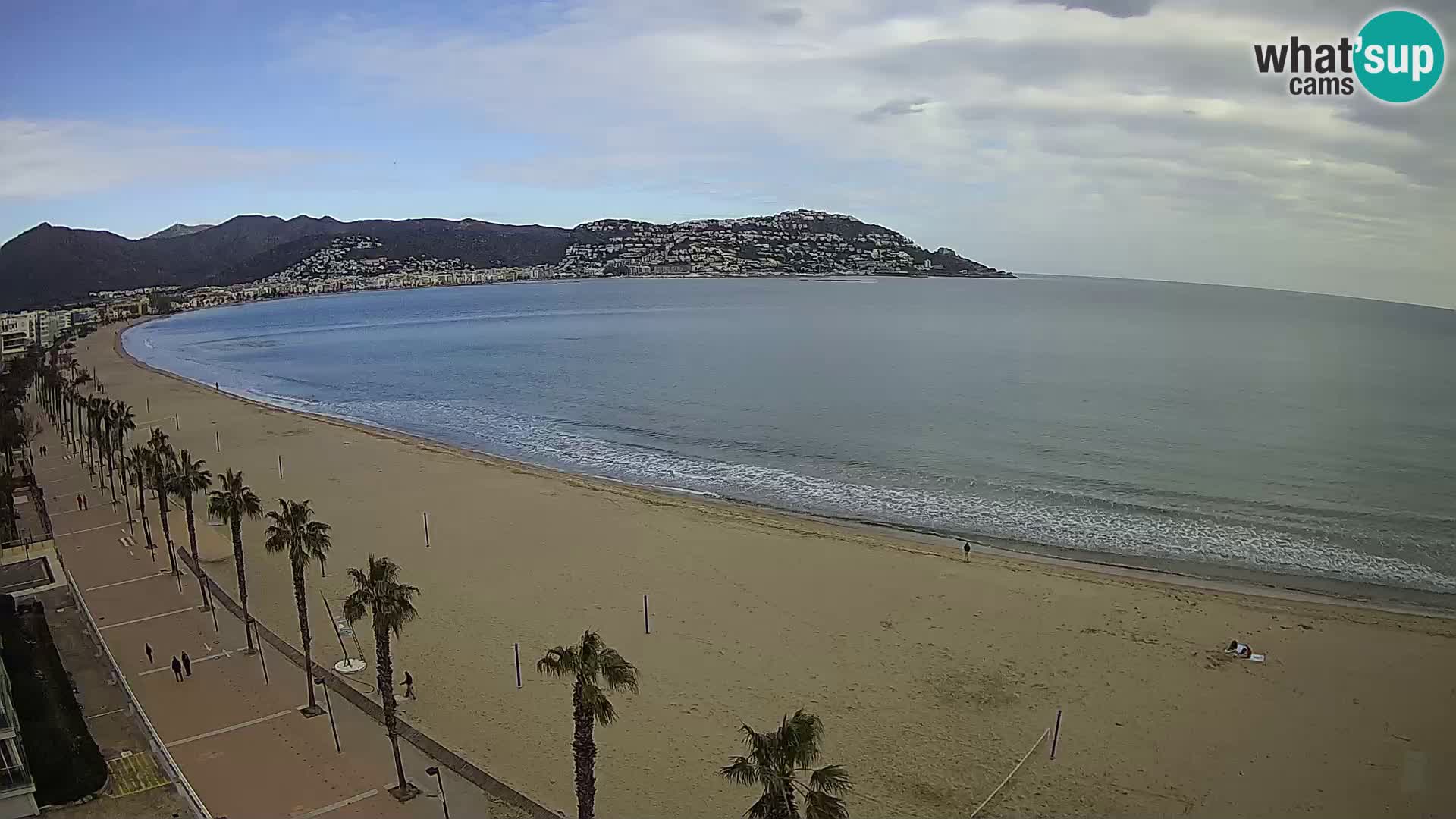 Live Roses Webcam Costa Brava beach view from MonteCarlo Hotel