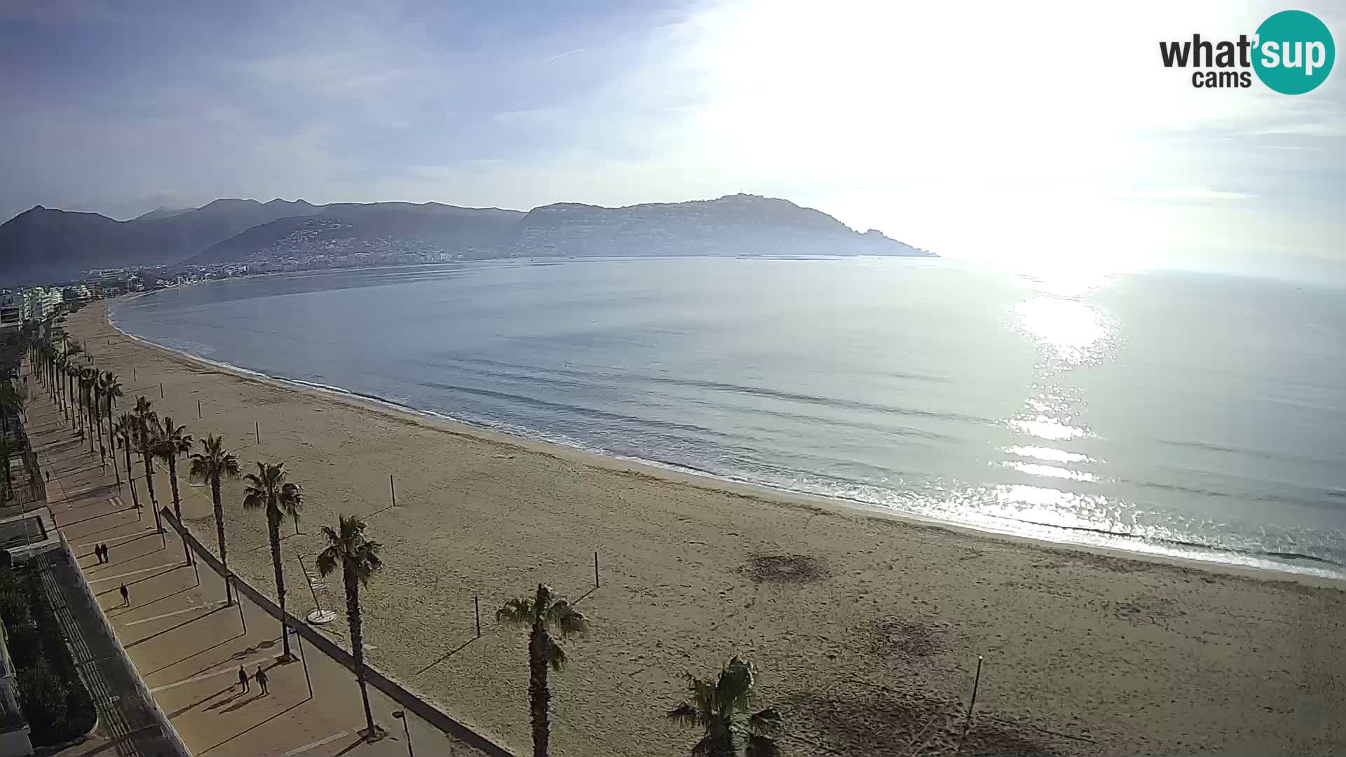 Live Roses Webcam Costa Brava beach view from MonteCarlo Hotel