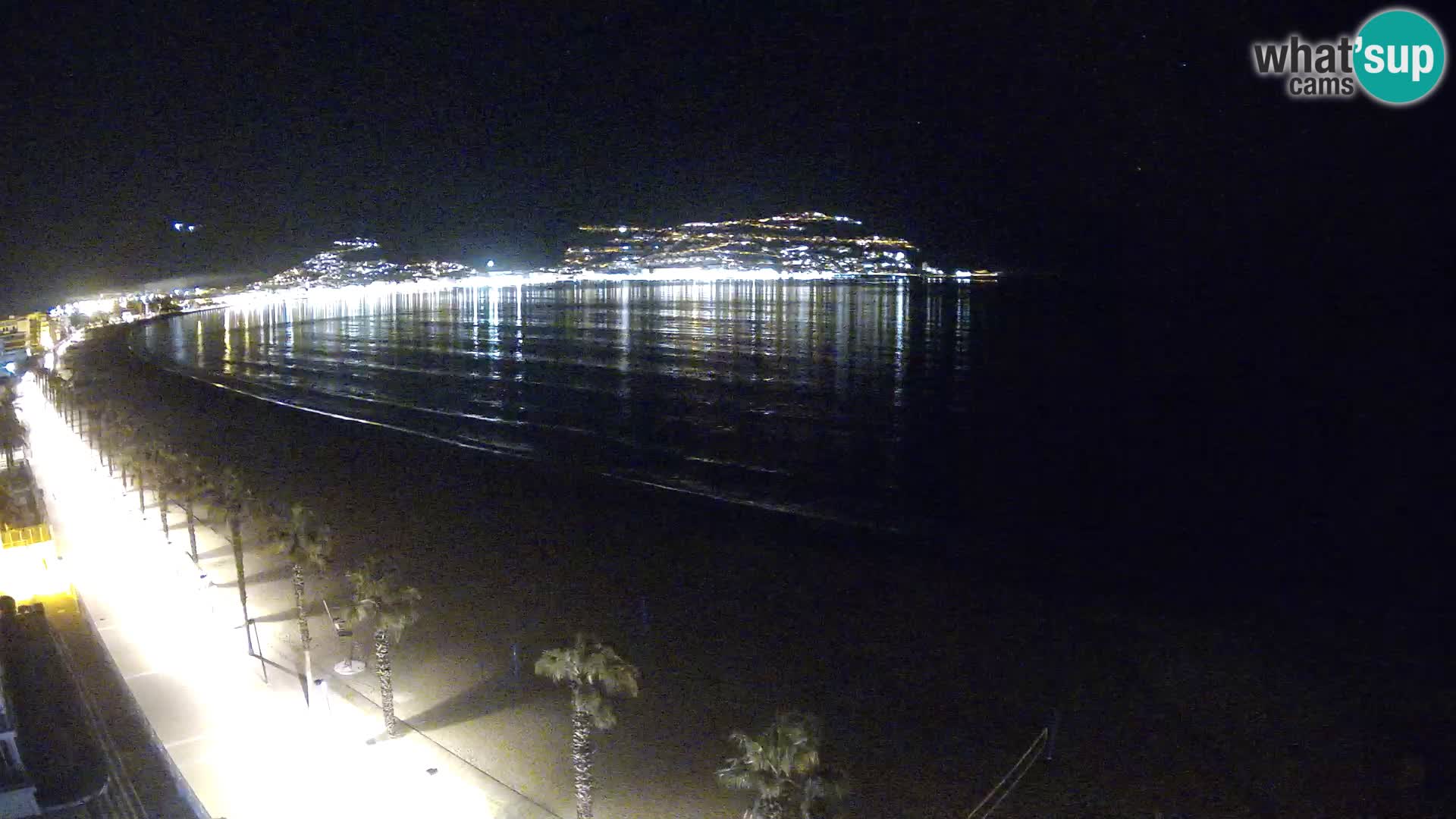 Live Roses Webcam Costa Brava beach view from MonteCarlo Hotel