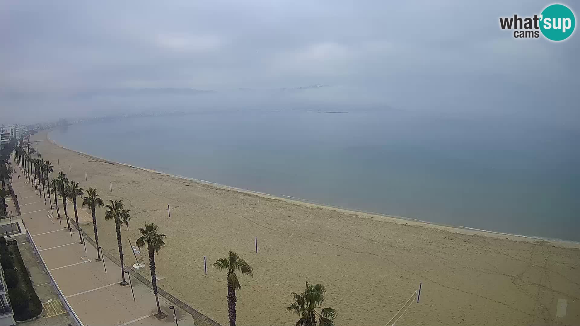 Live Roses Webcam Costa Brava beach view from MonteCarlo Hotel