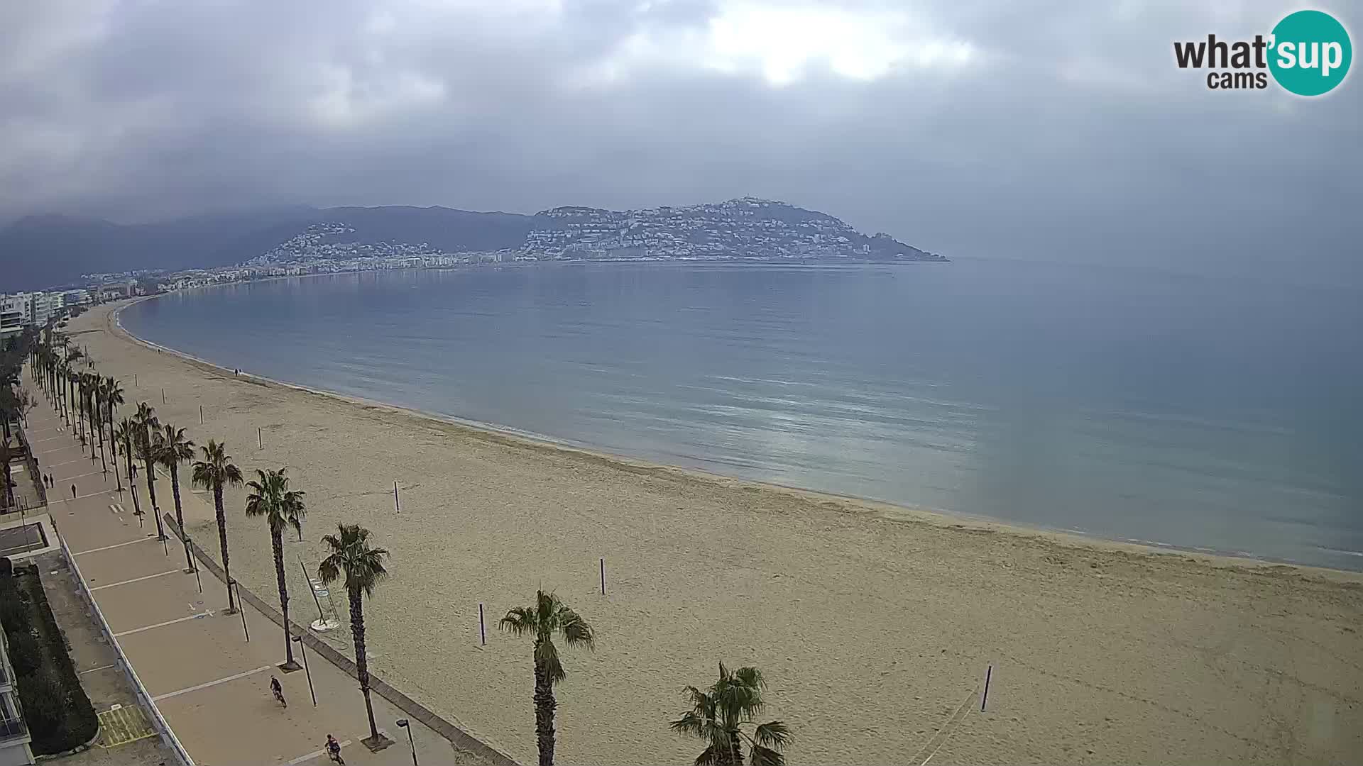 Live Roses Webcam Costa Brava beach view from MonteCarlo Hotel