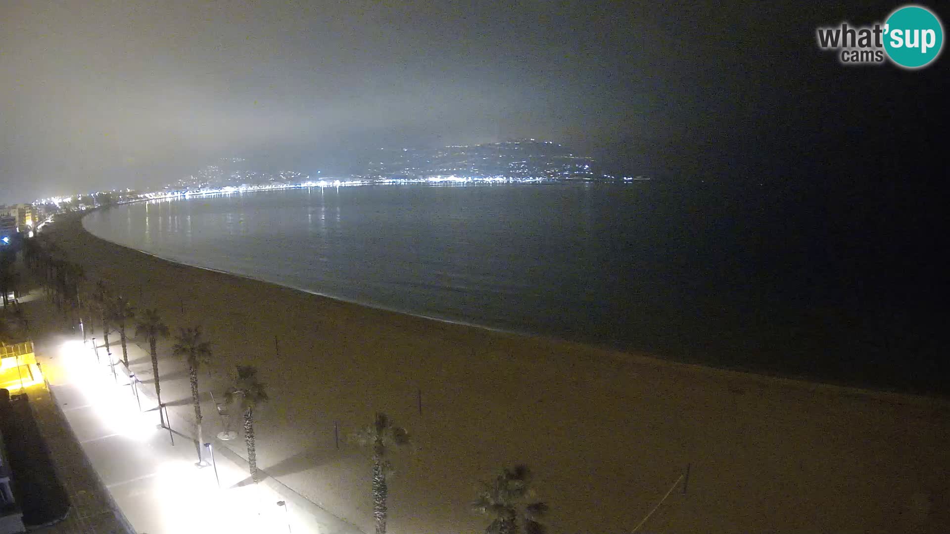 Live Roses Webcam Costa Brava beach view from MonteCarlo Hotel