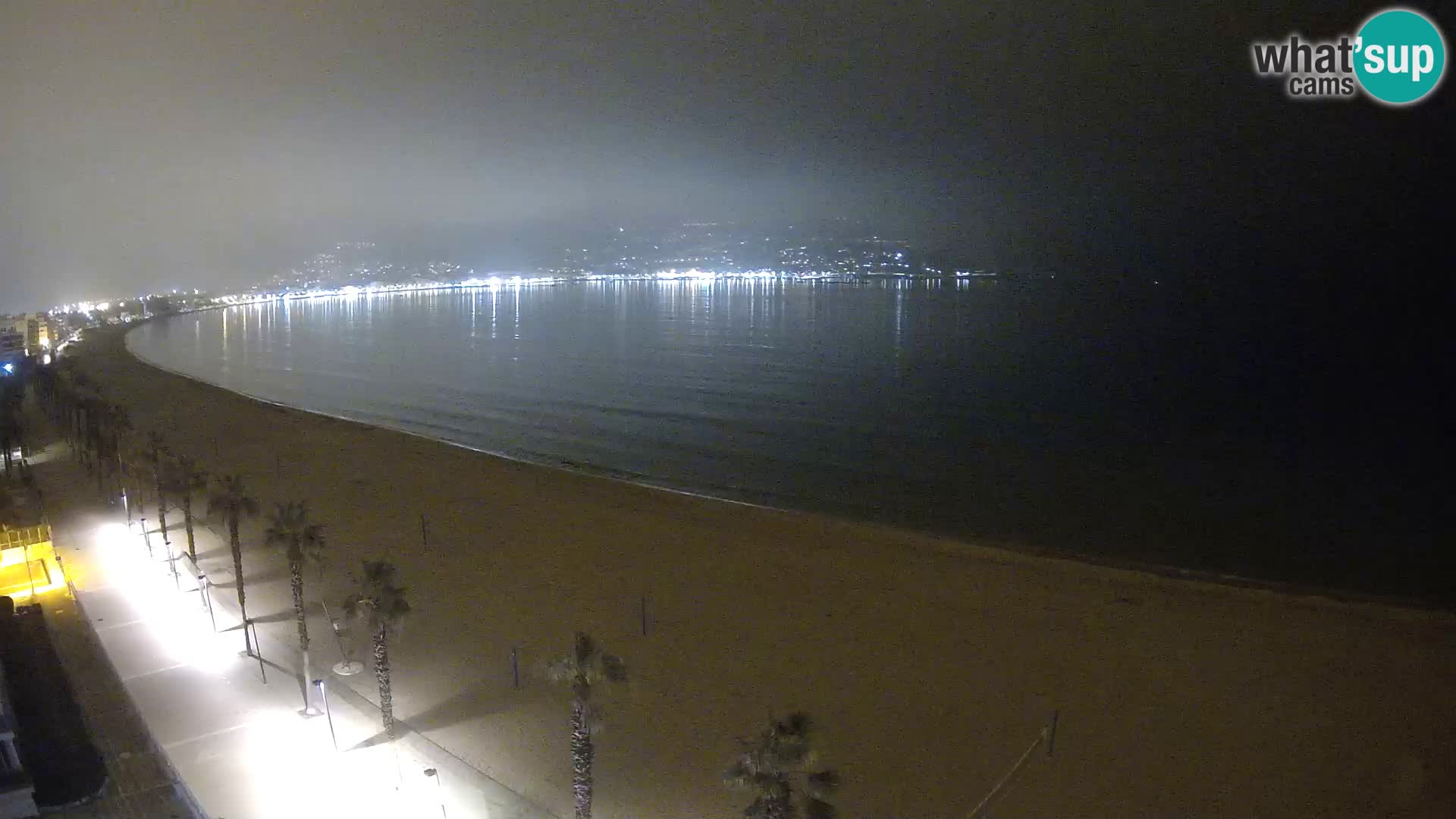 Live Roses Webcam Costa Brava beach view from MonteCarlo Hotel