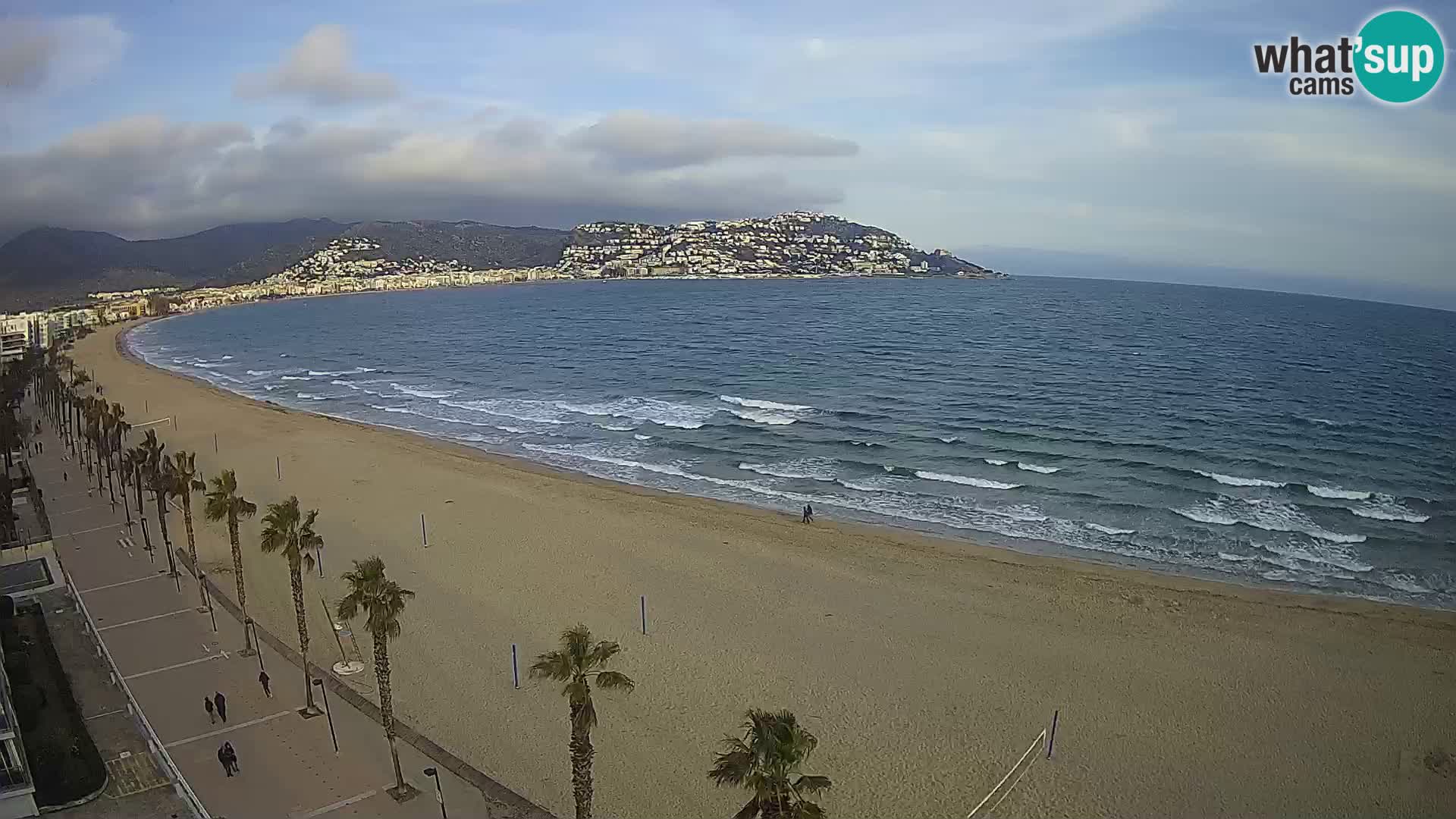 Live Roses Webcam Costa Brava beach view from MonteCarlo Hotel