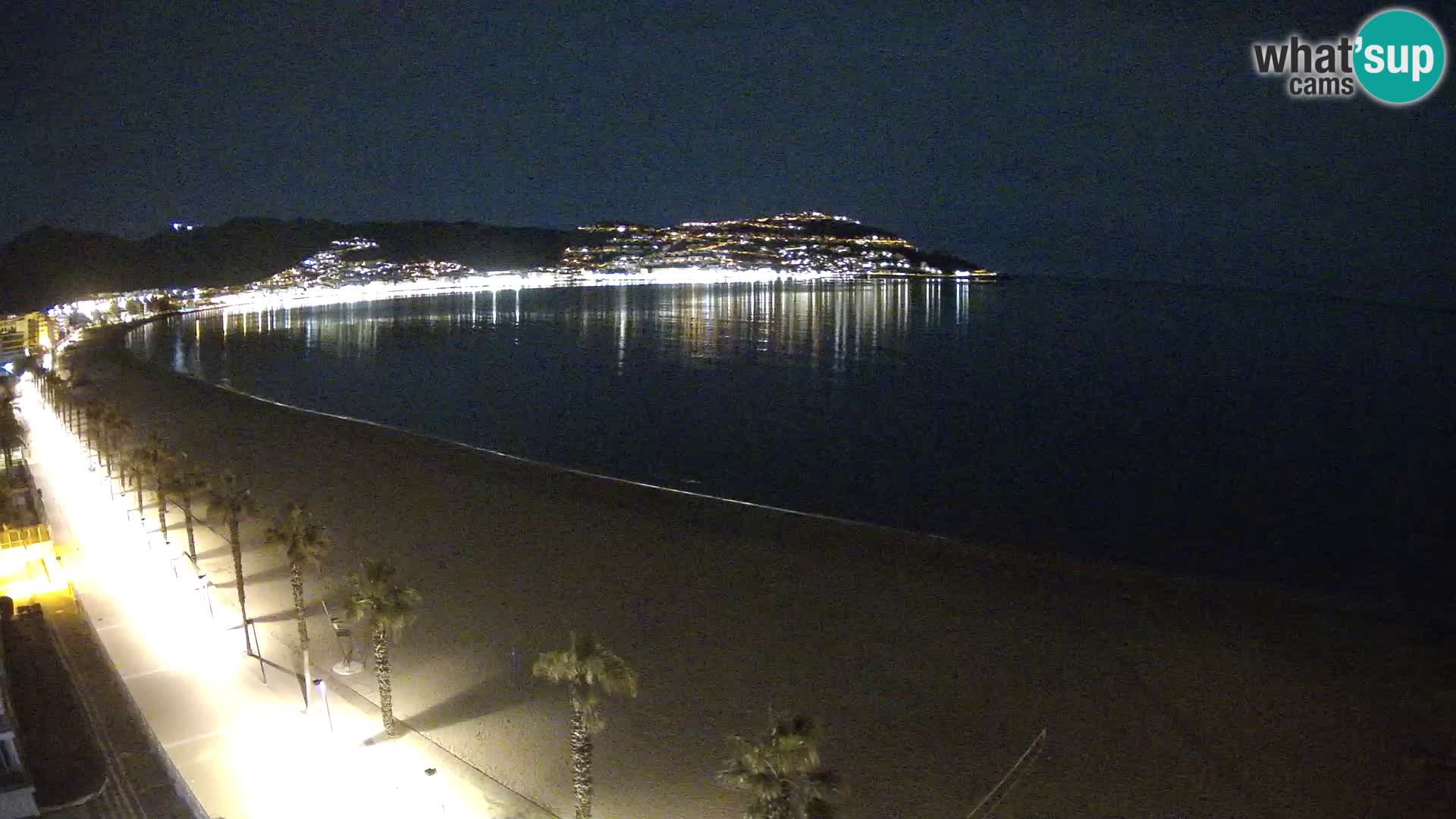 Live Roses Webcam Costa Brava beach view from MonteCarlo Hotel