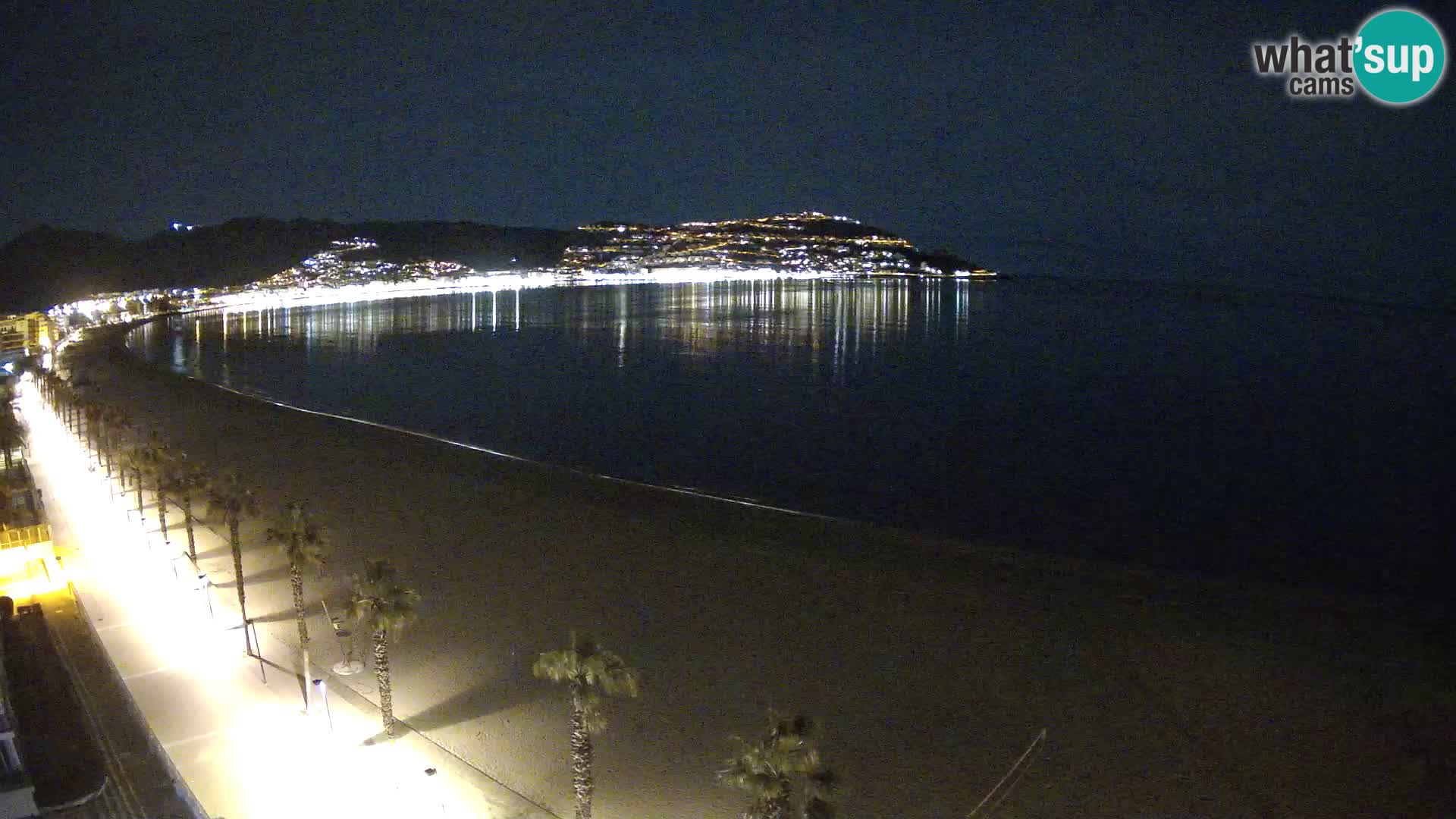 Live Roses Webcam Costa Brava beach view from MonteCarlo Hotel