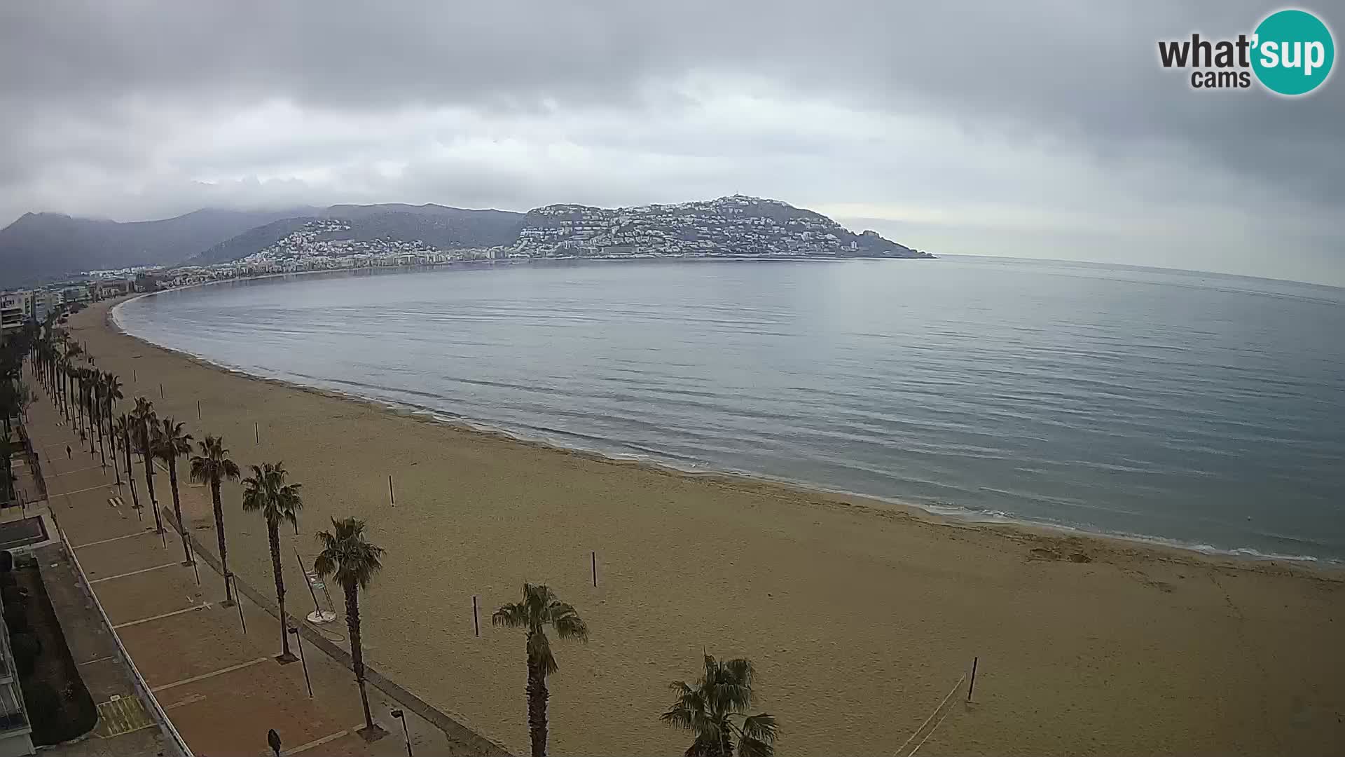 Live Roses Webcam Costa Brava beach view from MonteCarlo Hotel