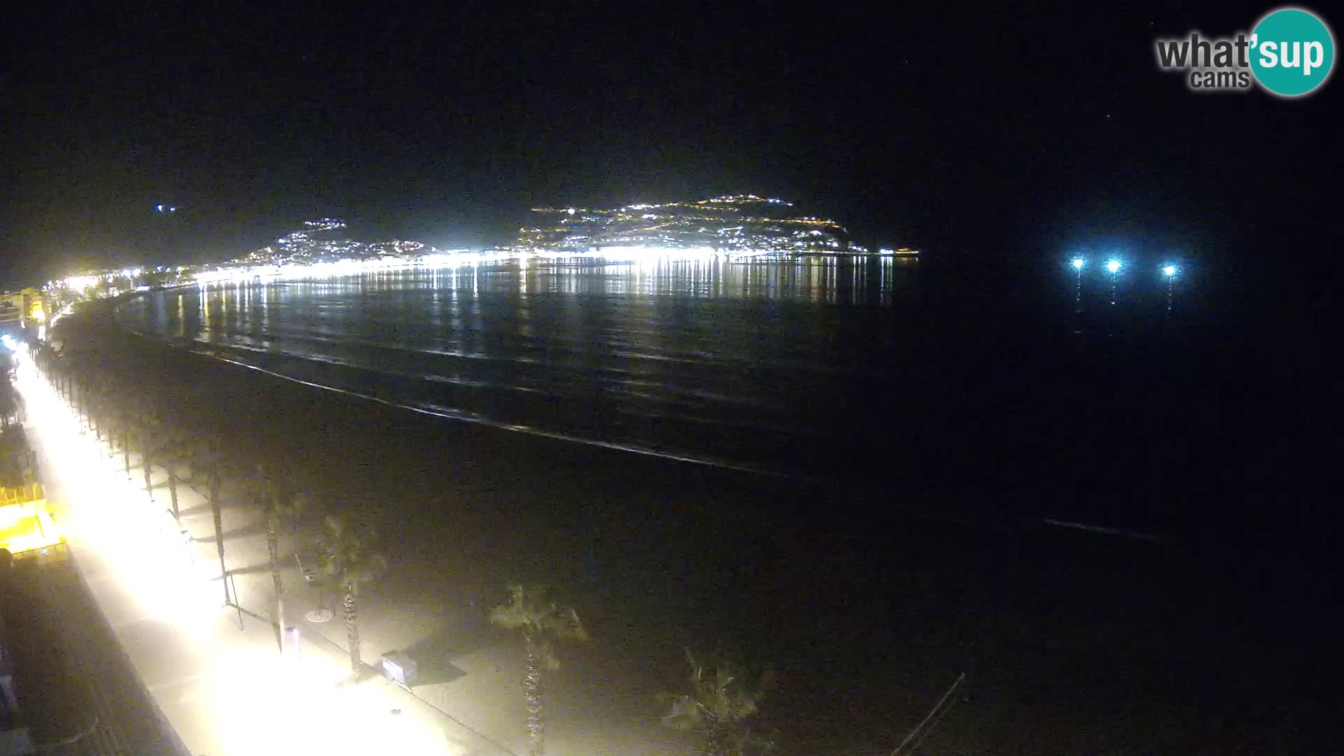 Live Roses Webcam Costa Brava beach view from MonteCarlo Hotel