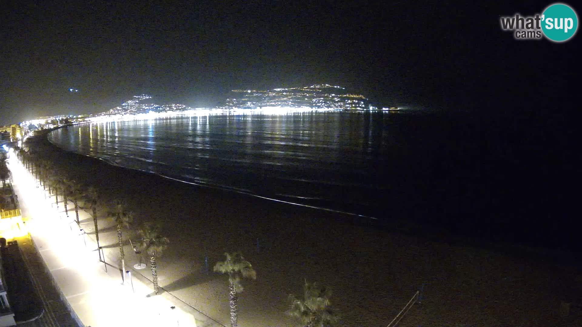 Live Roses Webcam Costa Brava beach view from MonteCarlo Hotel