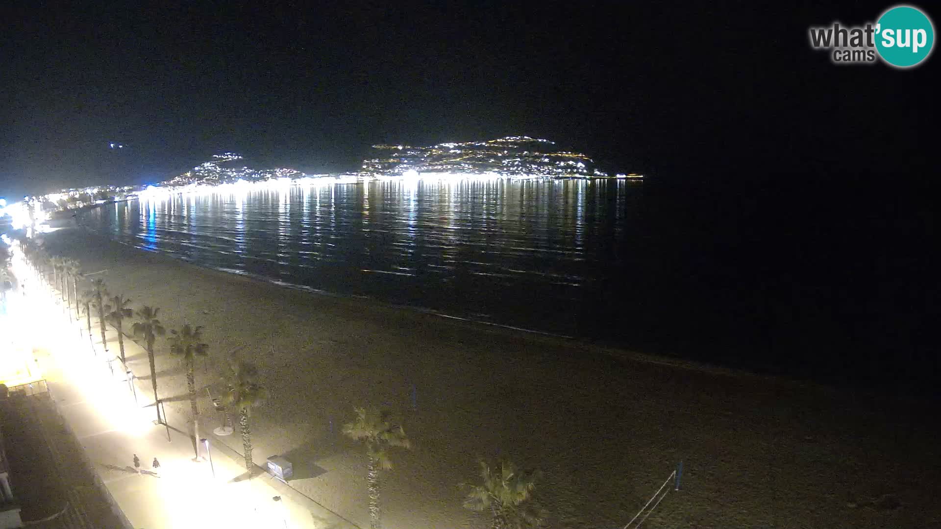 Live Roses Webcam Costa Brava beach view from MonteCarlo Hotel