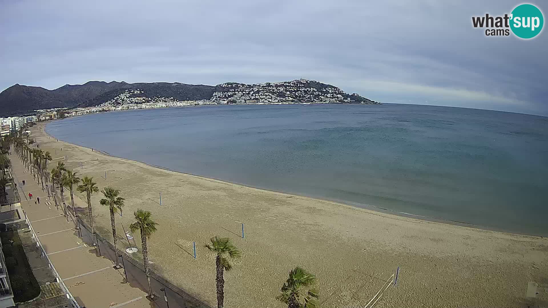 Live Roses Webcam Costa Brava beach view from MonteCarlo Hotel