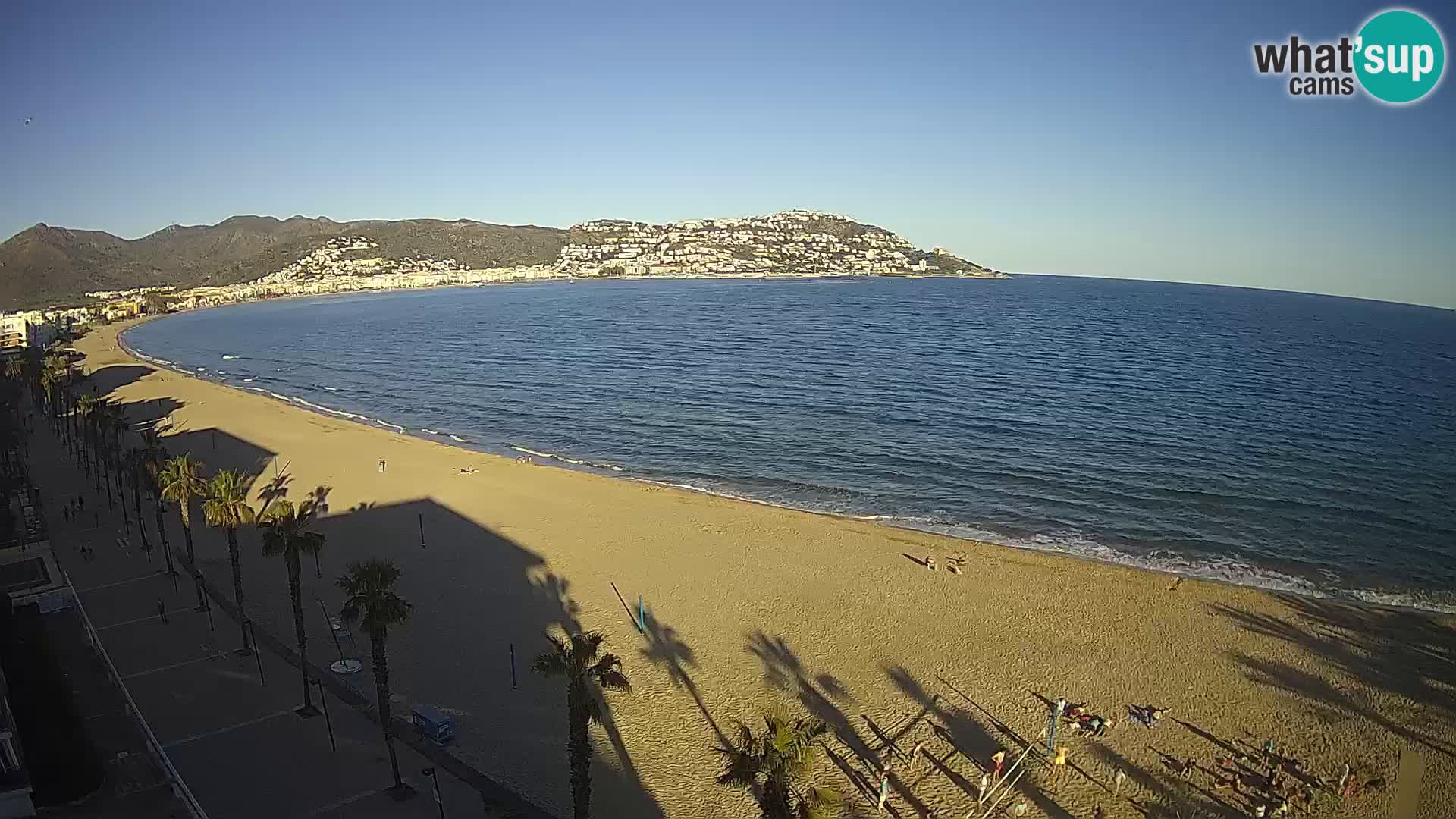 Live Roses Webcam Costa Brava beach view from MonteCarlo Hotel
