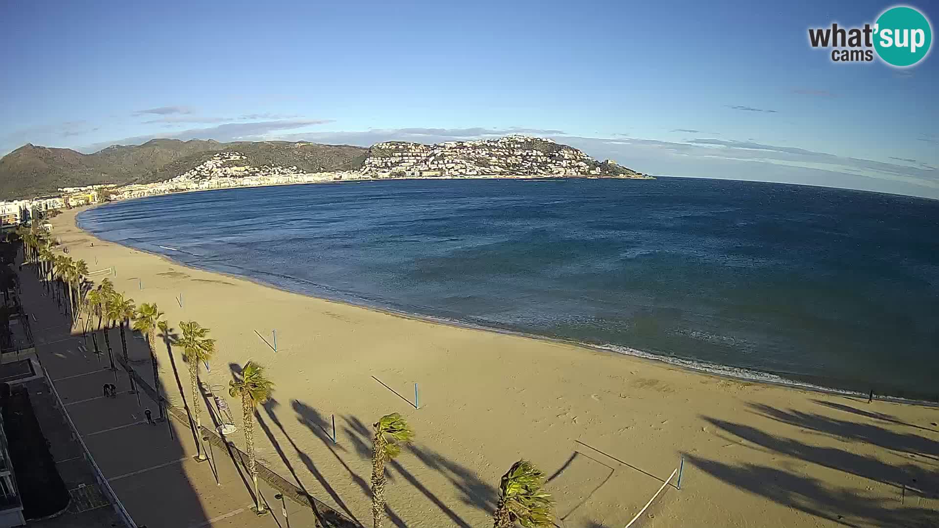 Live Roses Webcam Costa Brava beach view from MonteCarlo Hotel