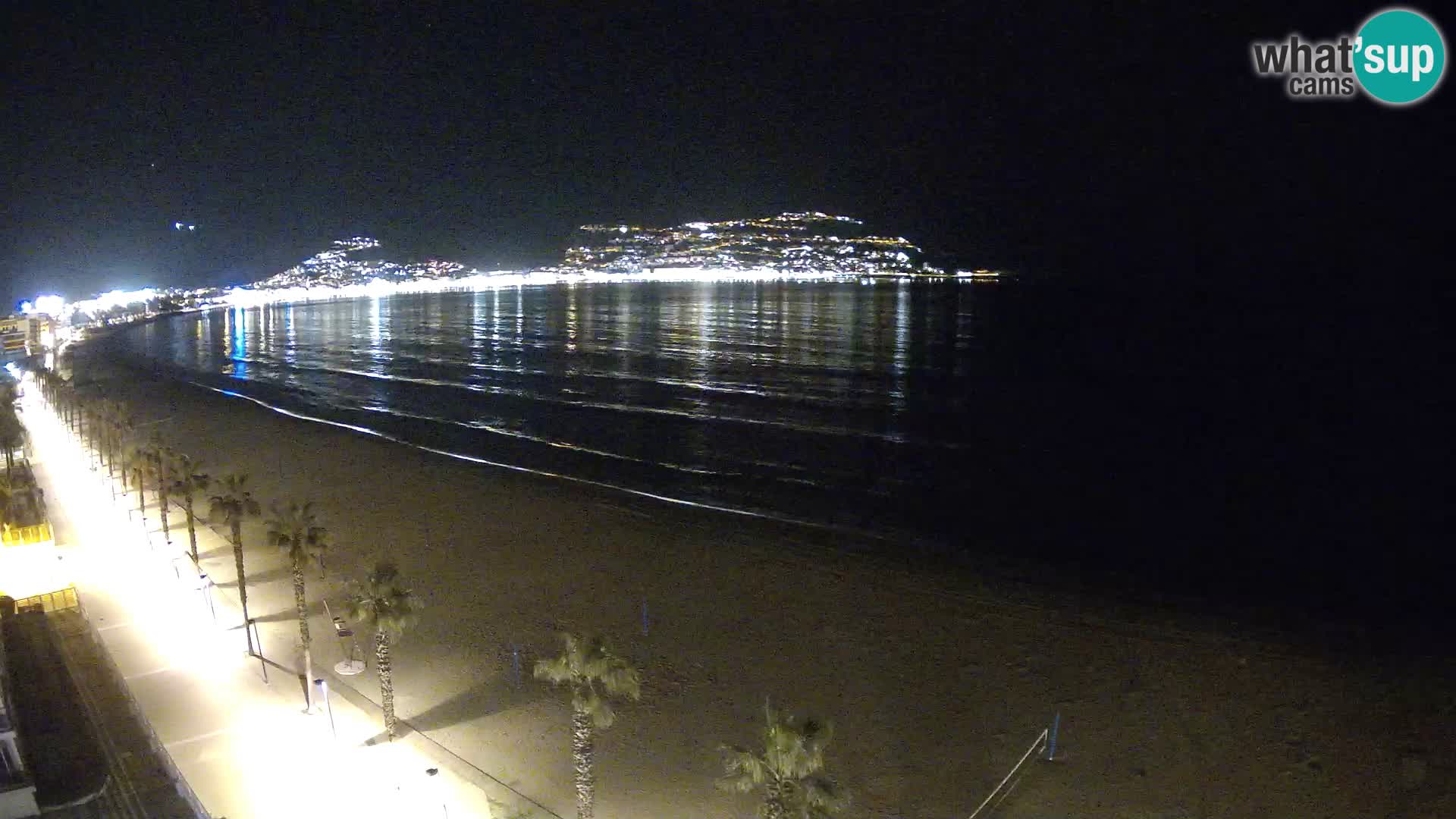 Live Roses Webcam Costa Brava beach view from MonteCarlo Hotel