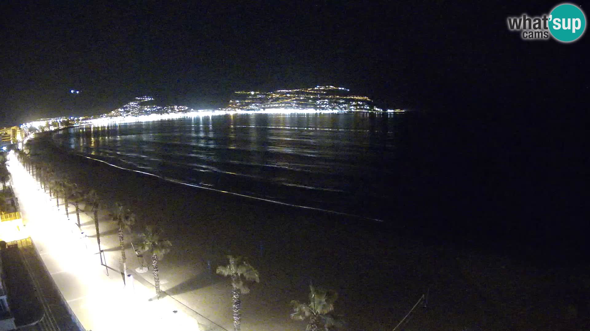 Live Roses Webcam Costa Brava beach view from MonteCarlo Hotel