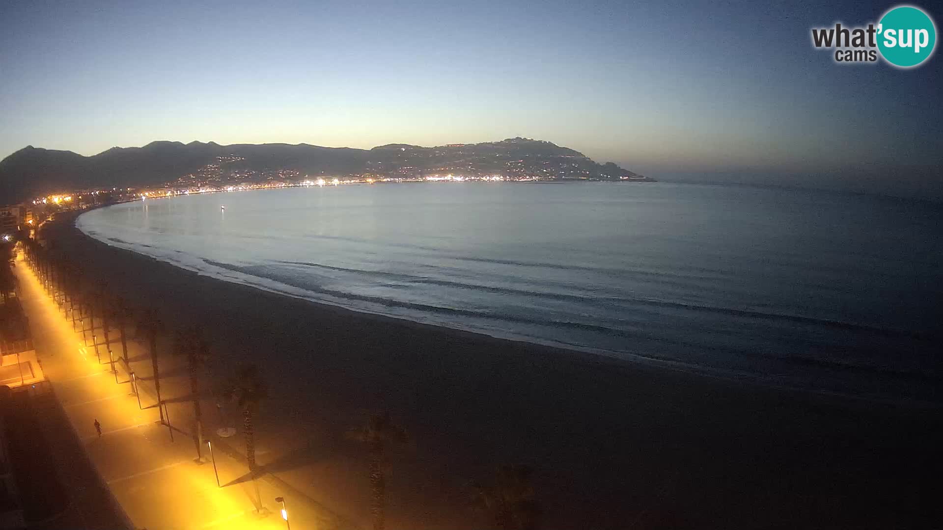 Live Roses Webcam Costa Brava beach view from MonteCarlo Hotel