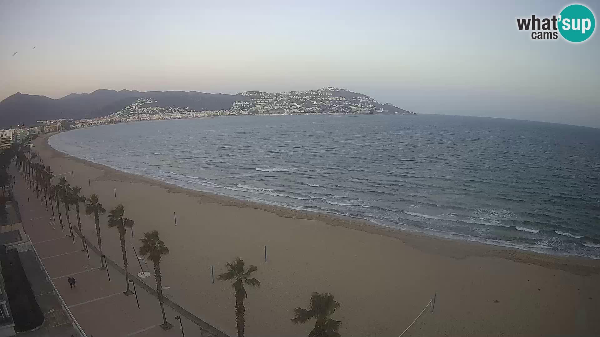 Live Roses Webcam Costa Brava beach view from MonteCarlo Hotel